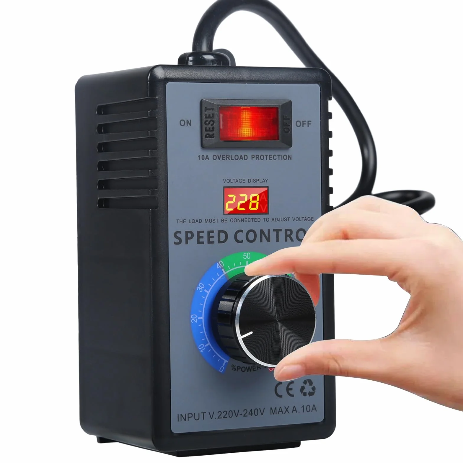 Jadeshay Regulator napięcia, AC220 V 4000 W SCR elektroniczny regulator napięcia regulator regulatora napięcia regulatora regulatora prędkości wentylatora silnika