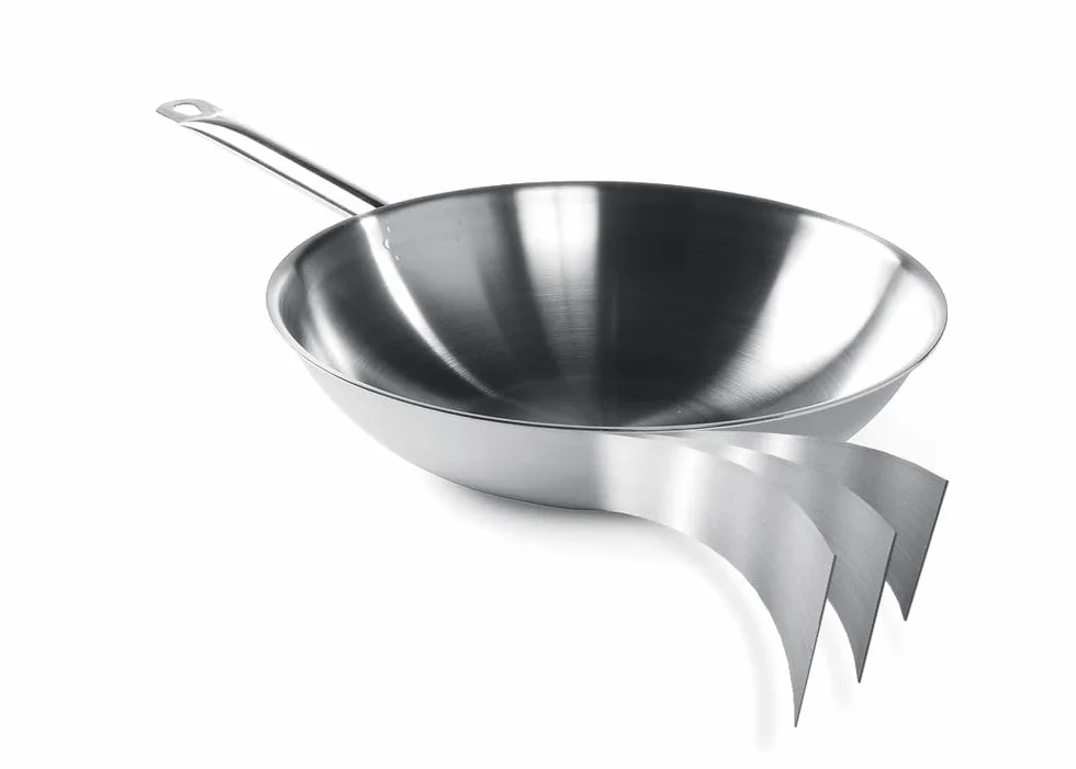 HENDI Patelnia Wok - bez pokrywki Kitchen Line, średnica 36cm