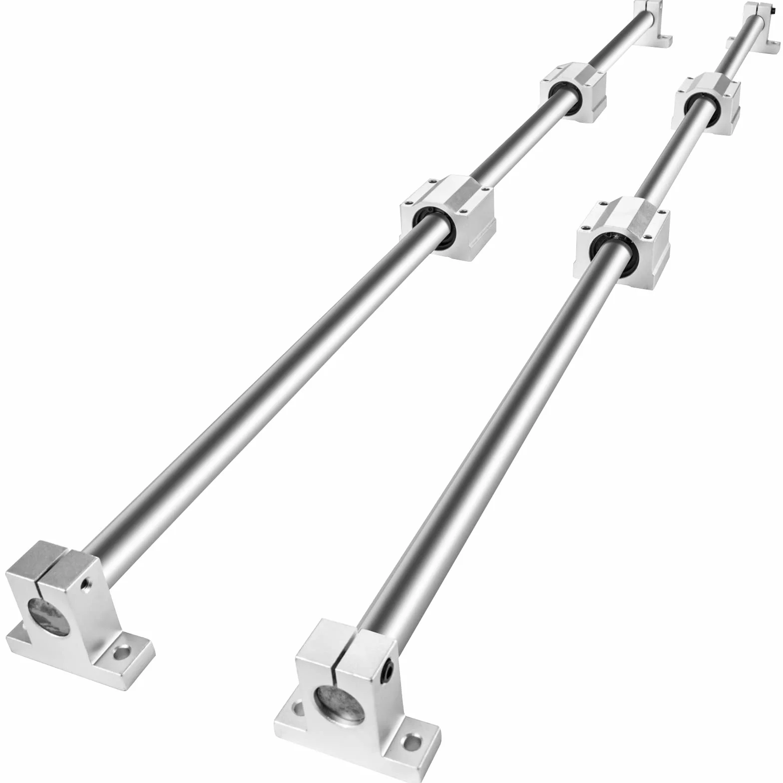VEVOR Zestaw szyn liniowych SFC20 1200 mm, 2 szyny liniowe 39,4"/1000 mm SFC20, 4 bloki przesuwne SC20, 4 x szyny liniowe i zestaw łożysk do maszyn