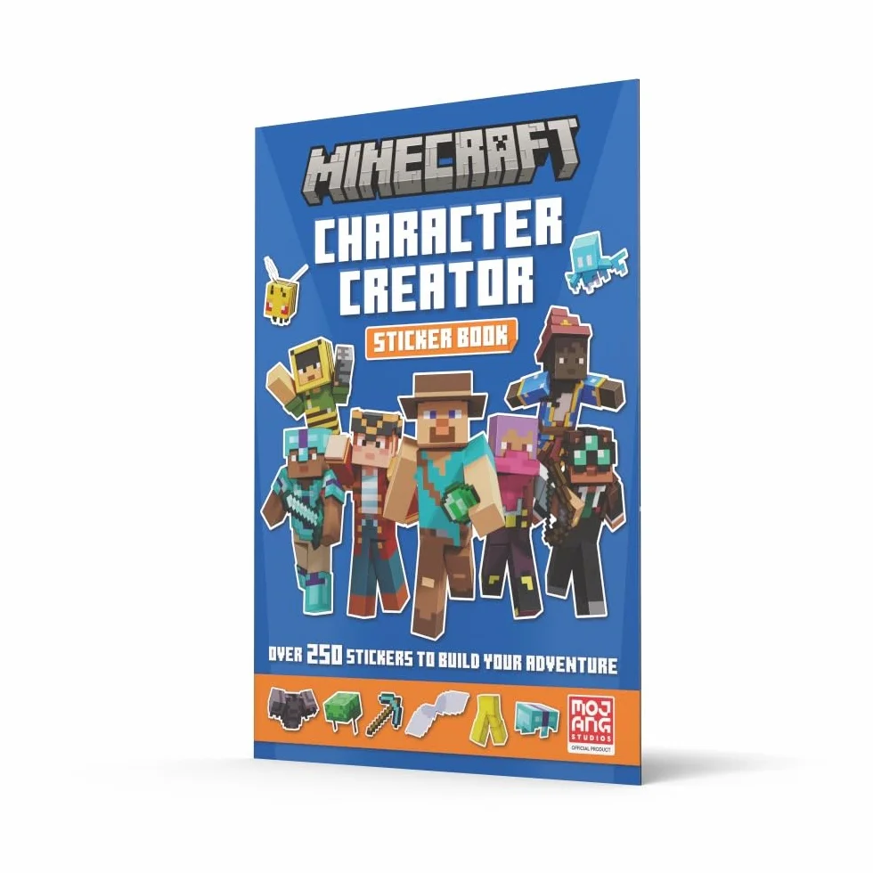 Minecraft Character Creator Sticker Book: A brand-new official sticker book adventure full of fun customisation for kids who love gaming.