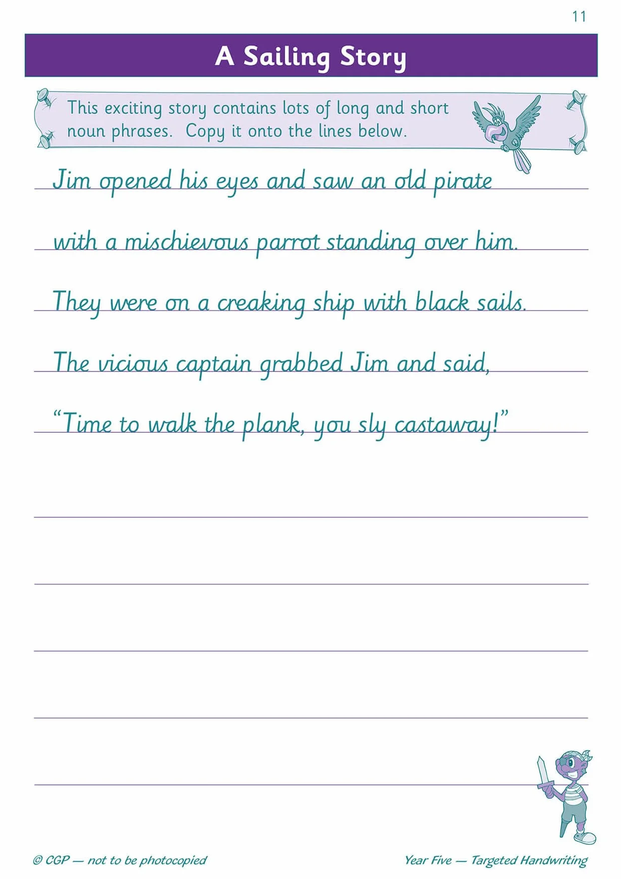KS2 English Year 5 Handwriting Targeted Practice Book