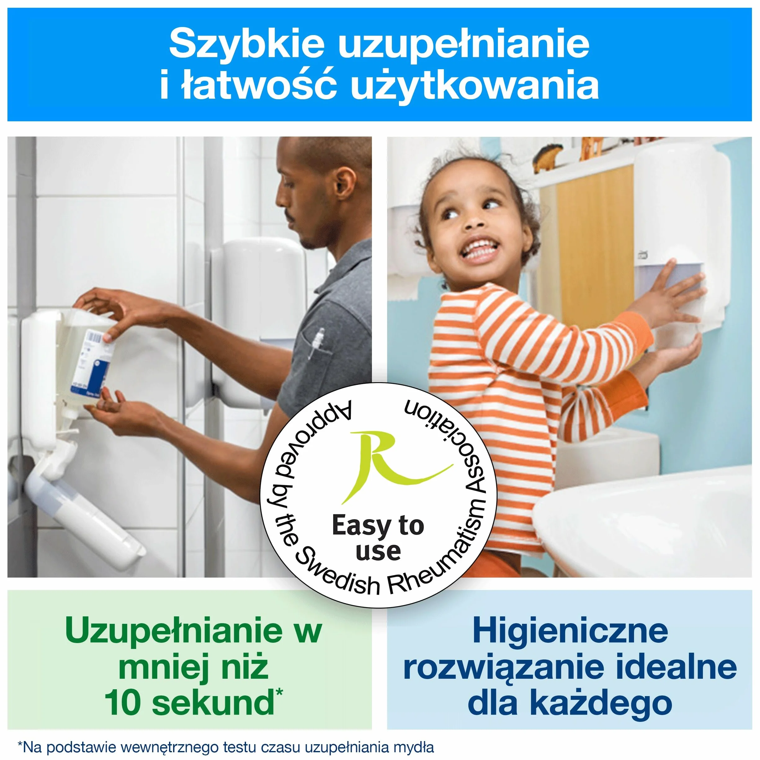 Tork dozownik do mydła i preparatów do dezynfekcji, biały, S4, certyfikat Easy-to-use, linia Elevation, 561500