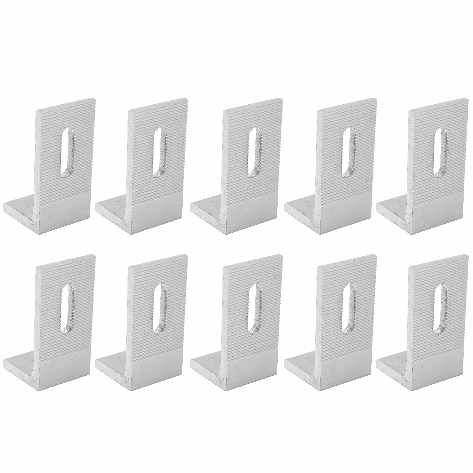 Mocowanie Słoneczne L Foot 10PCS do Montażu na Panelu Słonecznym, Wytrzymały Panel Fotowoltaiczny ze Stopu Aluminium, Wsporniki do Montażu Paneli Słonecznych L do Dachowego