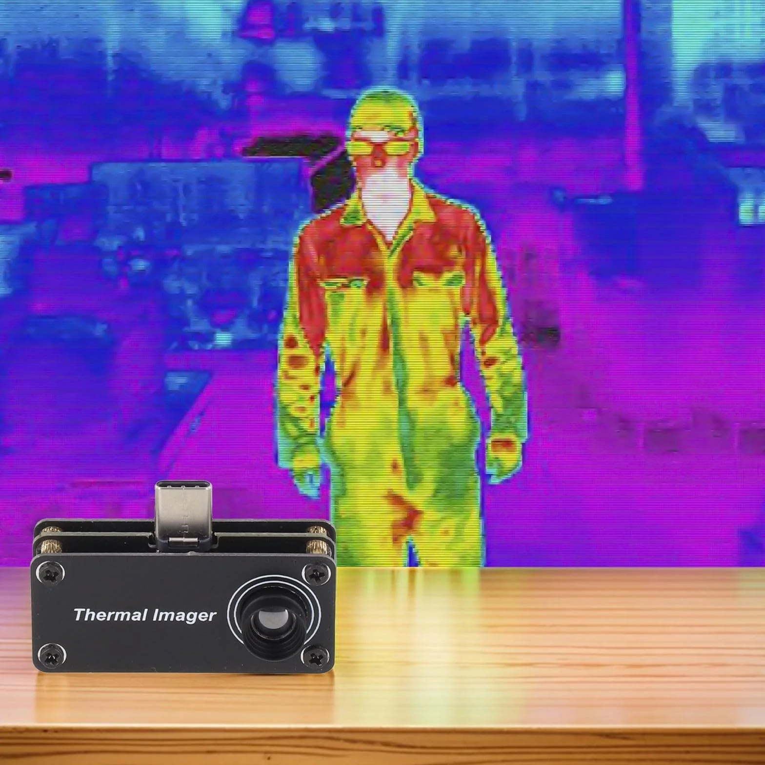 Zilimontt Kamera termowizyjna, do telefonu komórkowego z systemem Android, rozdzielczość 32 x 32, -20℃ ~ 1000℃, interfejs typu C, częstotliwość klatek 5 kl./s