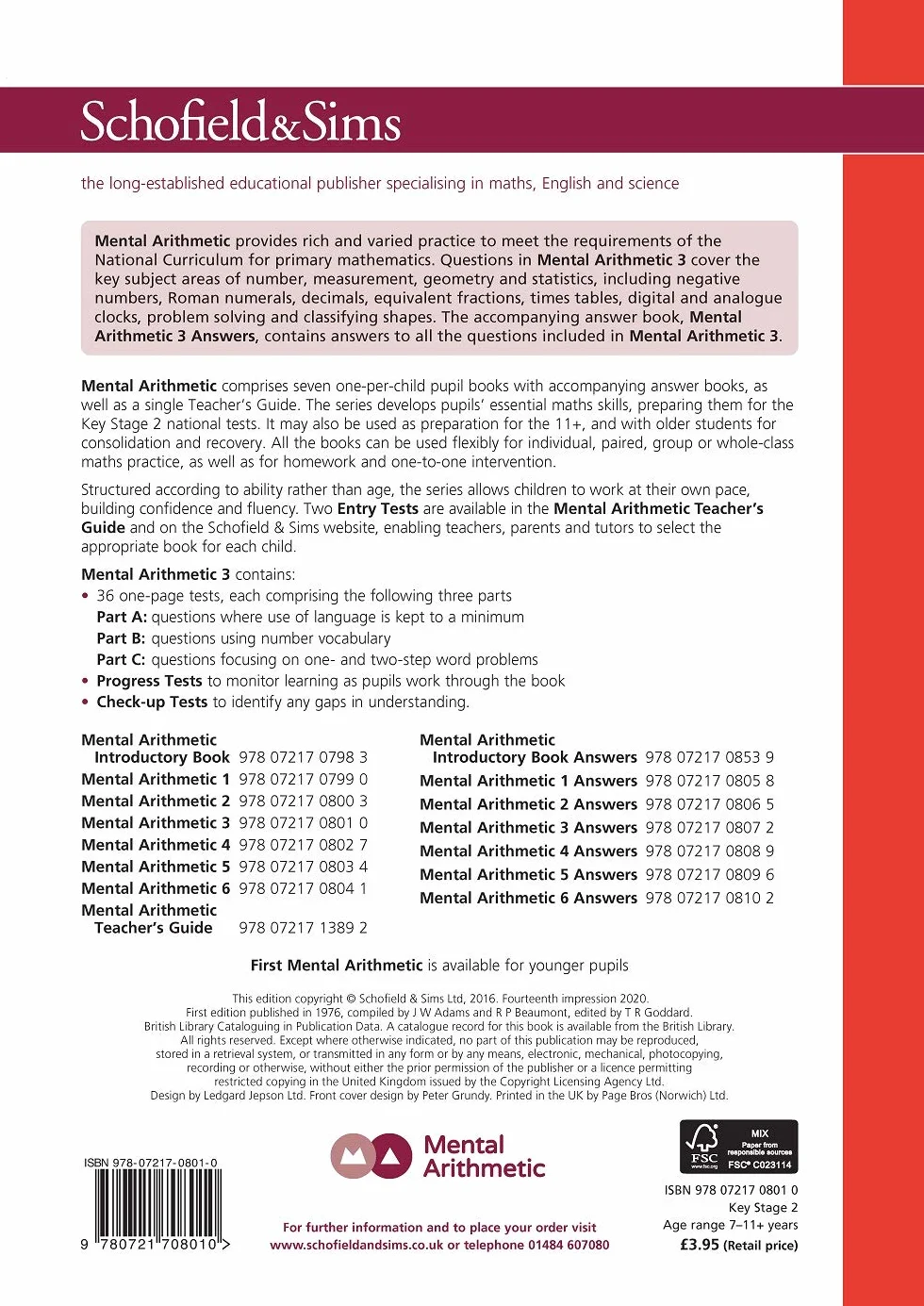 Mental Arithmetic Book 3: KS2 Maths, Years 4-5, Ages 8-10