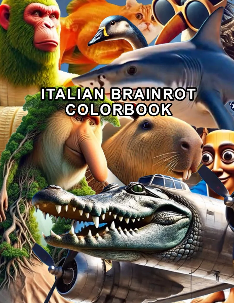 Italian Brainrot Colorbook: A Funny an Wacky Coloring Book Feauturing the Funniest Italian Meme Animals, for Adults and Teens Who Love Intenet Humor