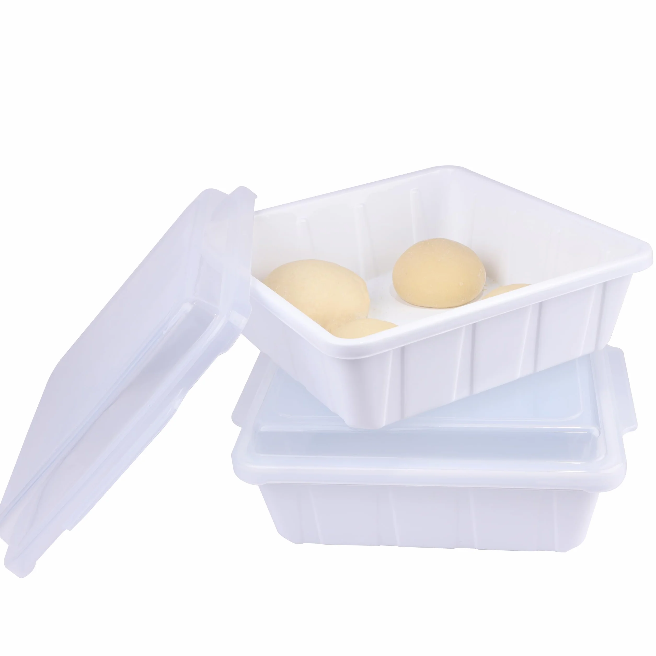 Pojemnik na ciasto do pizzy, domowe pojemniki do przechowywania pizzy, trwała taca do układania w stos, bez BPA, nadaje się do mycia w zmywarce, 30 x 30