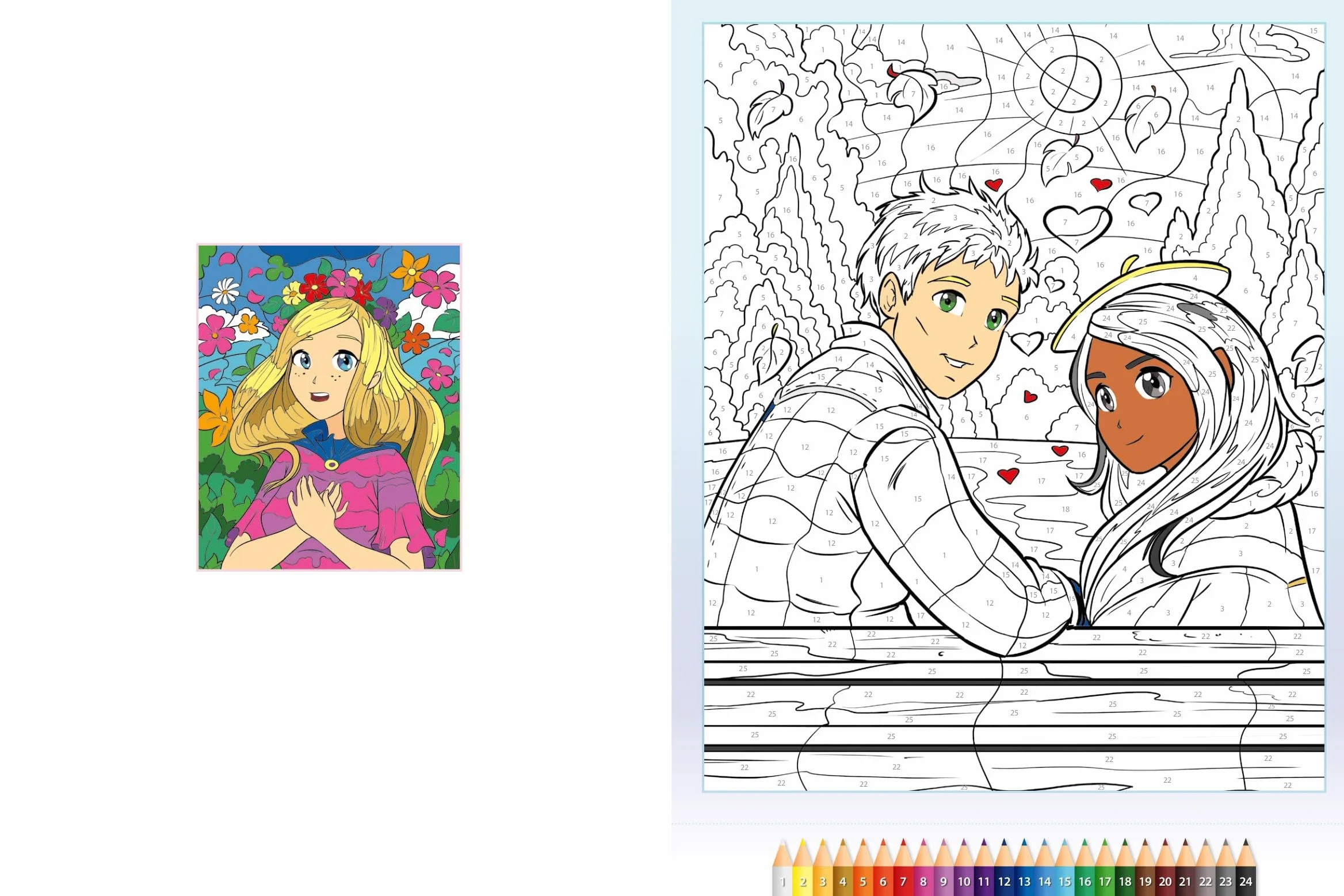 Malen nach Zahlen Manga: Über 30 Ausmalmotive, Step by Step zum fertigen Bild, für alle Manga-Fans