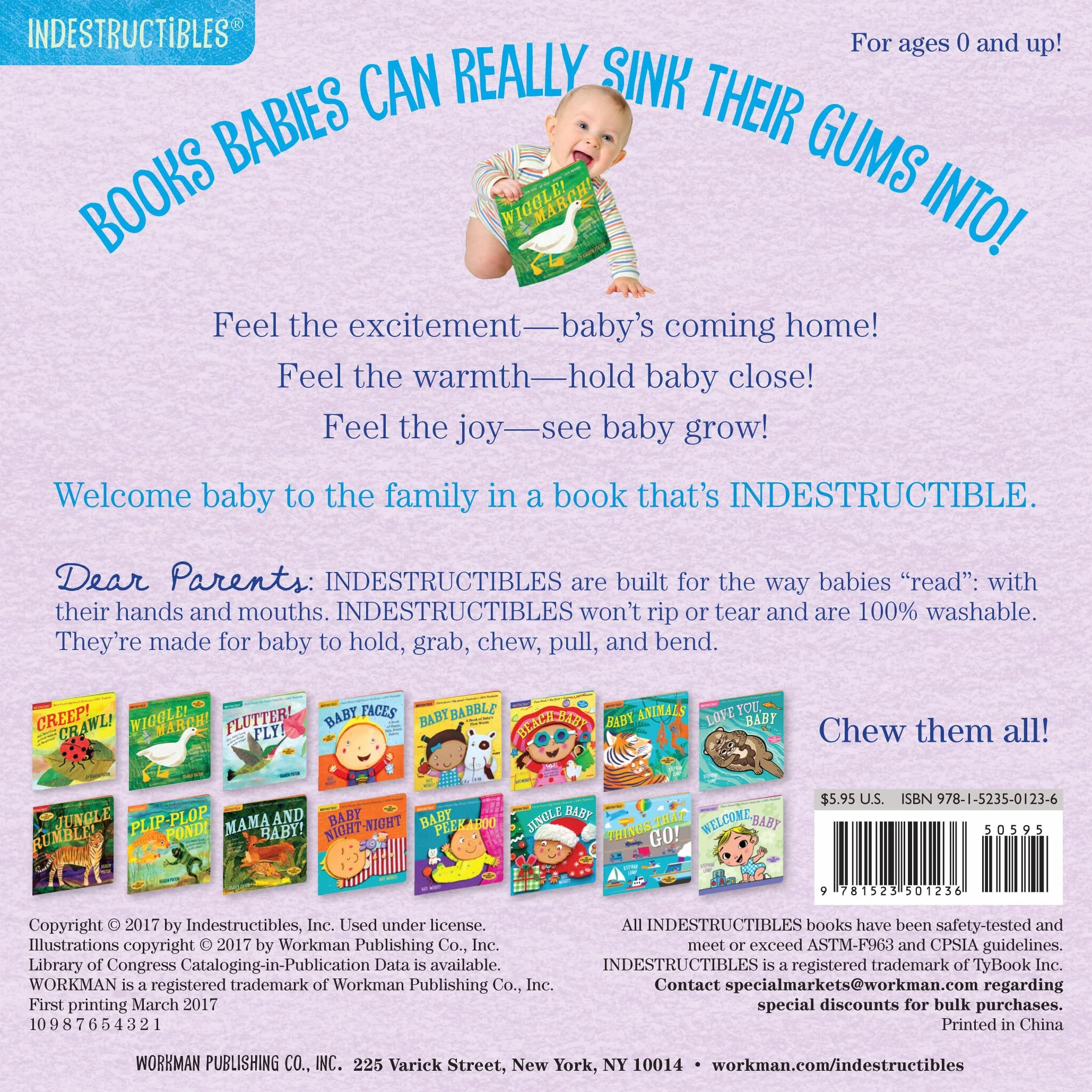 Indestructibles: Welcome, Baby: Chew Proof · Rip Proof · Nontoxic · 100% Washable (Book for Babies, Newborn Books, Safe to Chew)