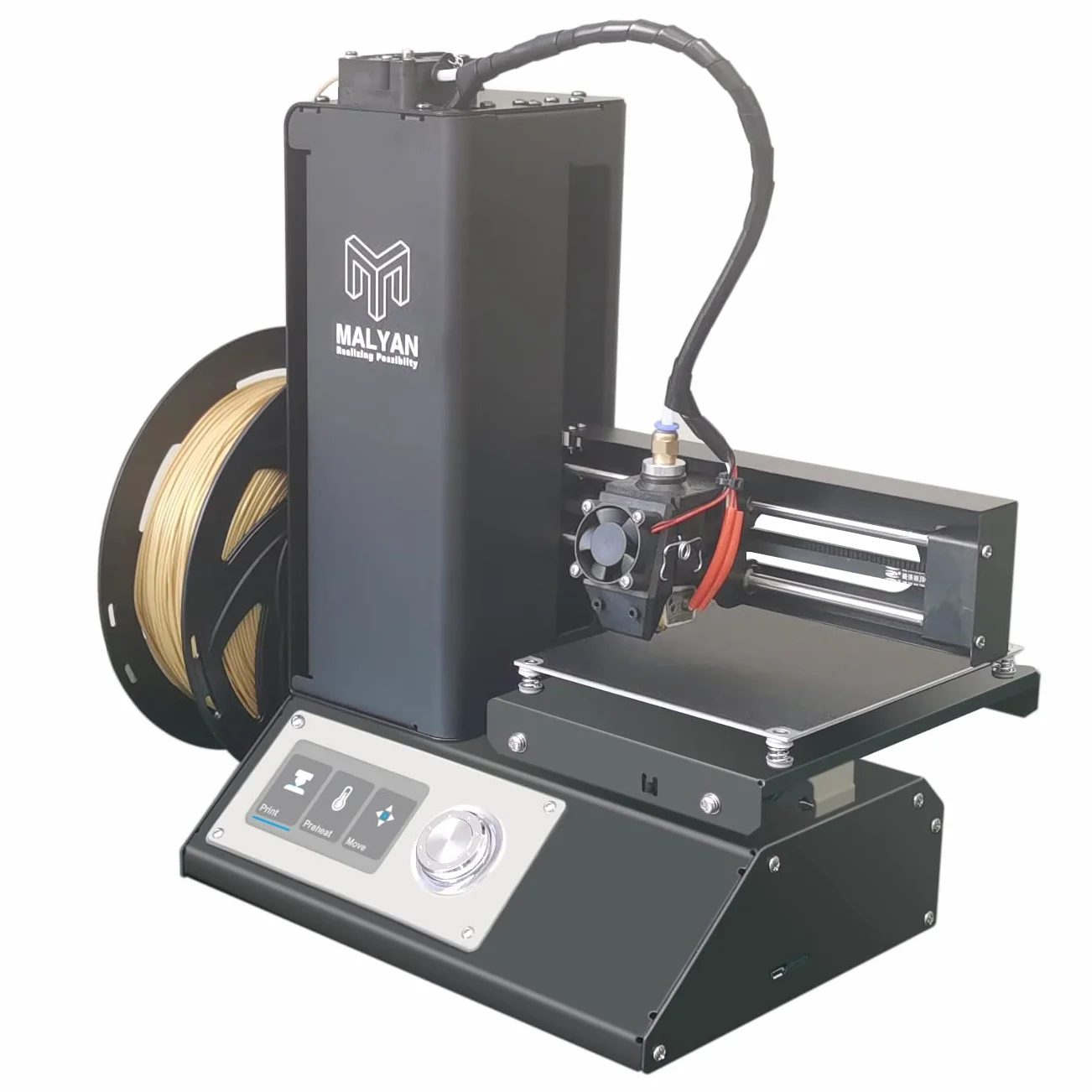 MALYAN M200 Mini drukarka 3D – Out of The Box drukarka 3D dla dzieci i początkujących, bezpłatna próbka filamentu PLA, rozmiar druku 120 x 120 x 120 mm
