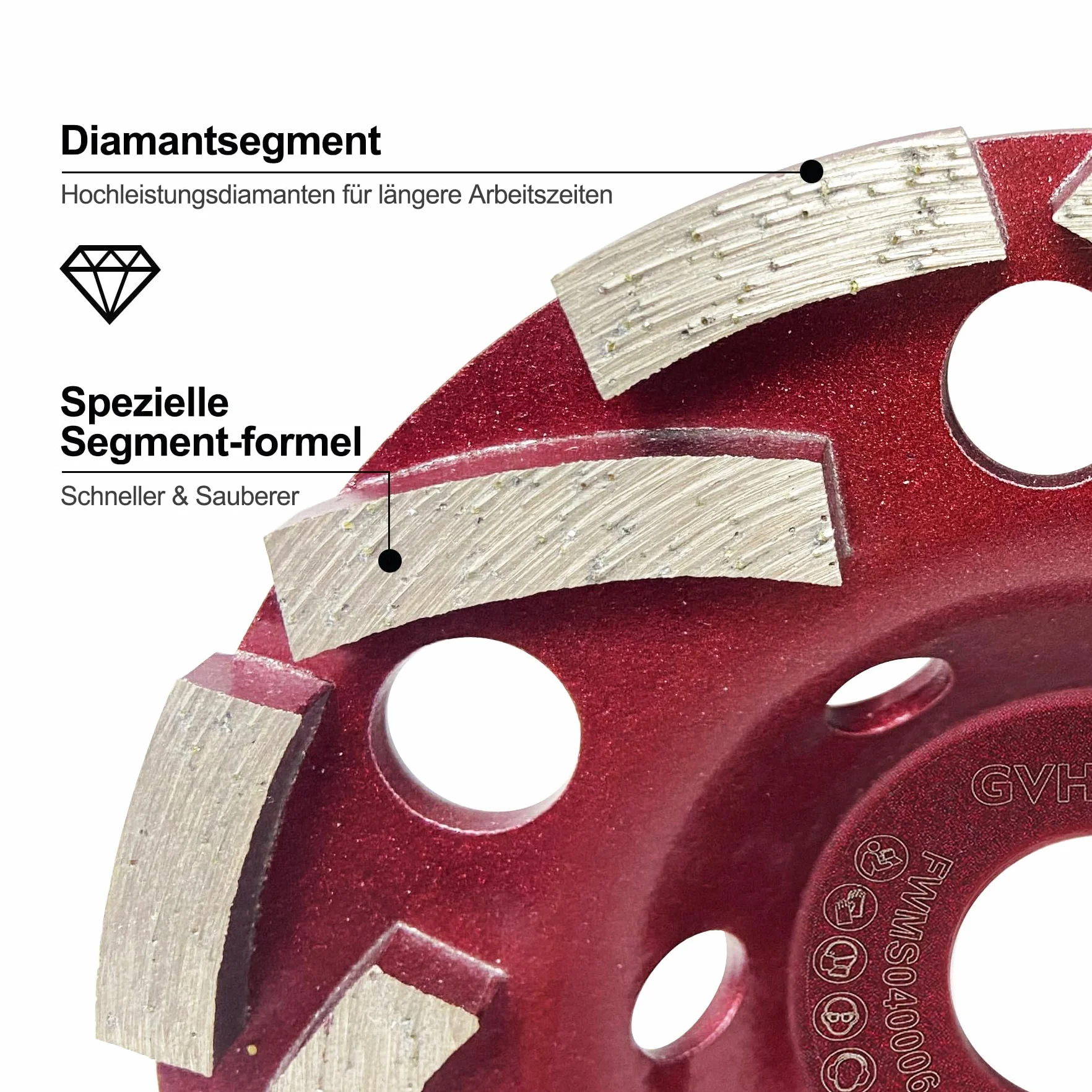 Tarcza szlifierska diamentowa 125mm×22,23mm, ściernica garnkowa do betonu, kamienia, kamienia naturalnego, kleju do płytek, granitu, muru – Extra Speed diamentowa tarcza szlifierska