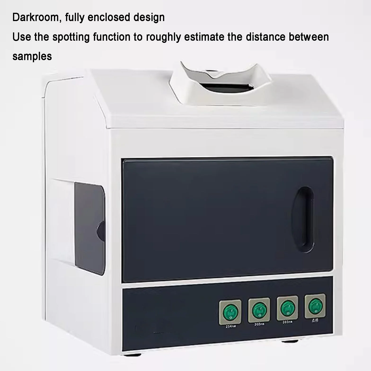 Ciemne pudełko UV Analyzer, szafka na lampę UV, laboratoryjny detektor fluorescencji, długość fali 254 Nm/365 NM, z oknem obserwacyjnym