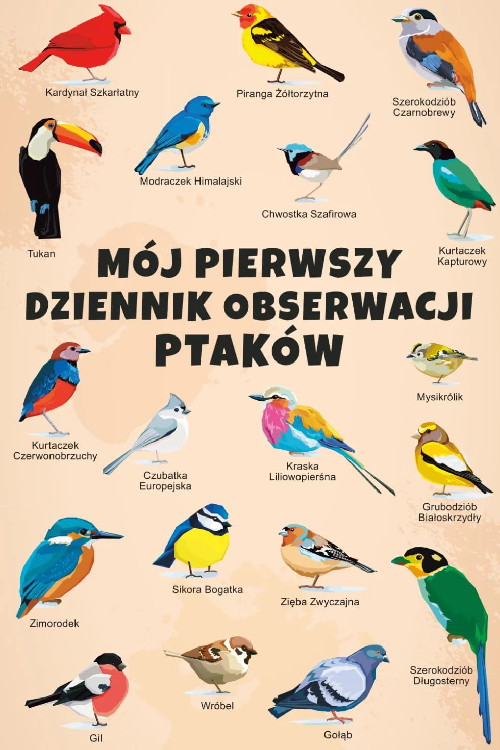 Mój Pierwszy Dziennik Obserwacji Ptaków: Zeszyt Obserwacji, Notatek i Rysunków dla Dzieci. Idealny Na Spacery Do Parku, Lasu i Ogrodu.