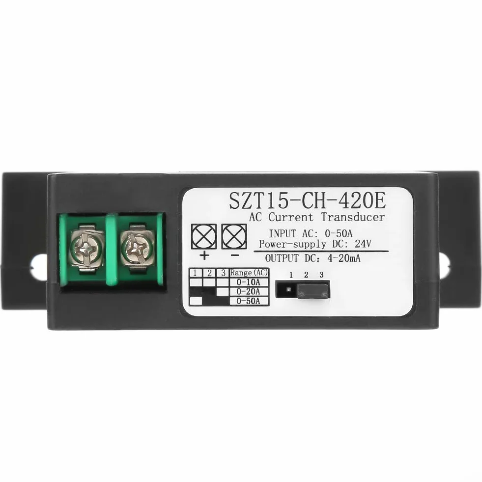 Przetwornik Prądu AC 4-20mA 0-50A SZT15-CH-420E Czujnik Transformator