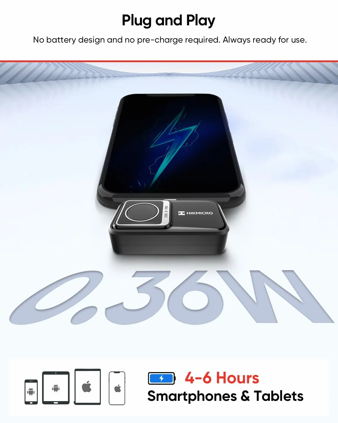Kamera termowizyjna HIKMICRO Mini2 V2 - iOS/Android, rozdzielczość 256 x 192 IR, SuperIR, szeroki kąt 50°, USB-C/Lightning (obsługuje iPhone 15)
