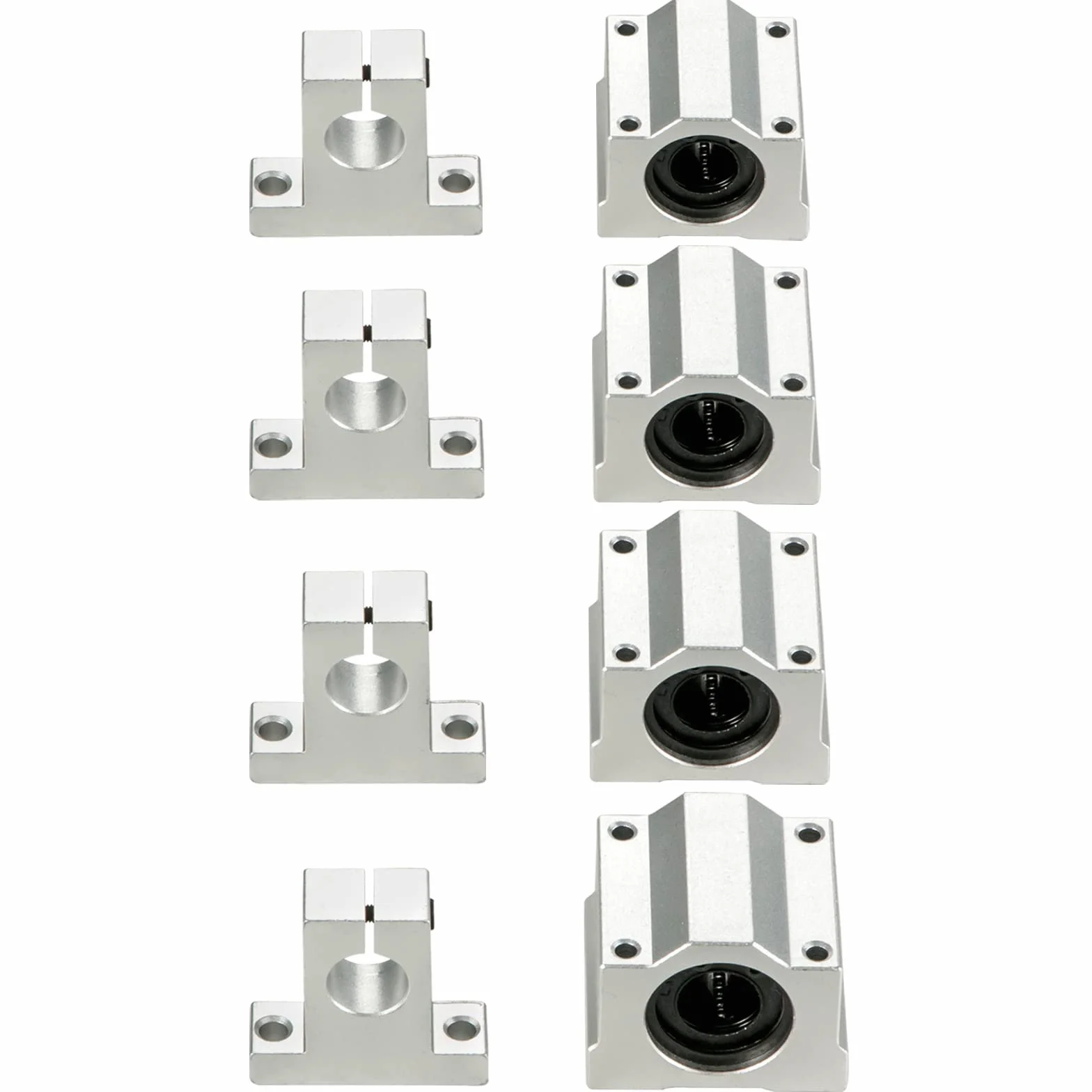 VEVOR Zestaw szyn liniowych SFC20 1200 mm, 2 szyny liniowe 39,4"/1000 mm SFC20, 4 bloki przesuwne SC20, 4 x szyny liniowe i zestaw łożysk do maszyn