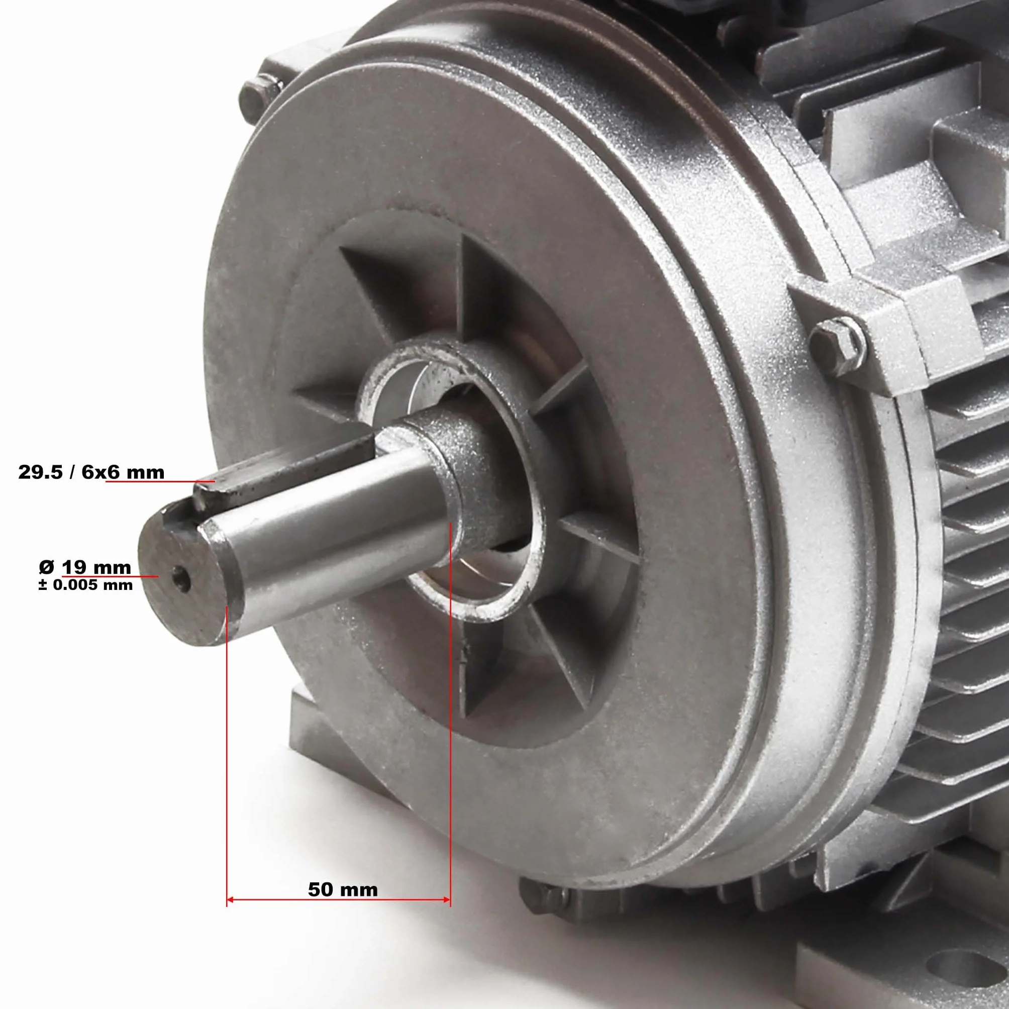 Wiltec Silnik elektryczny jednofazowy 2-biegowy 230 V 1,5 kW (2 KM) z kondensatorem startowym IP55 2850 obr/min. z aluminium