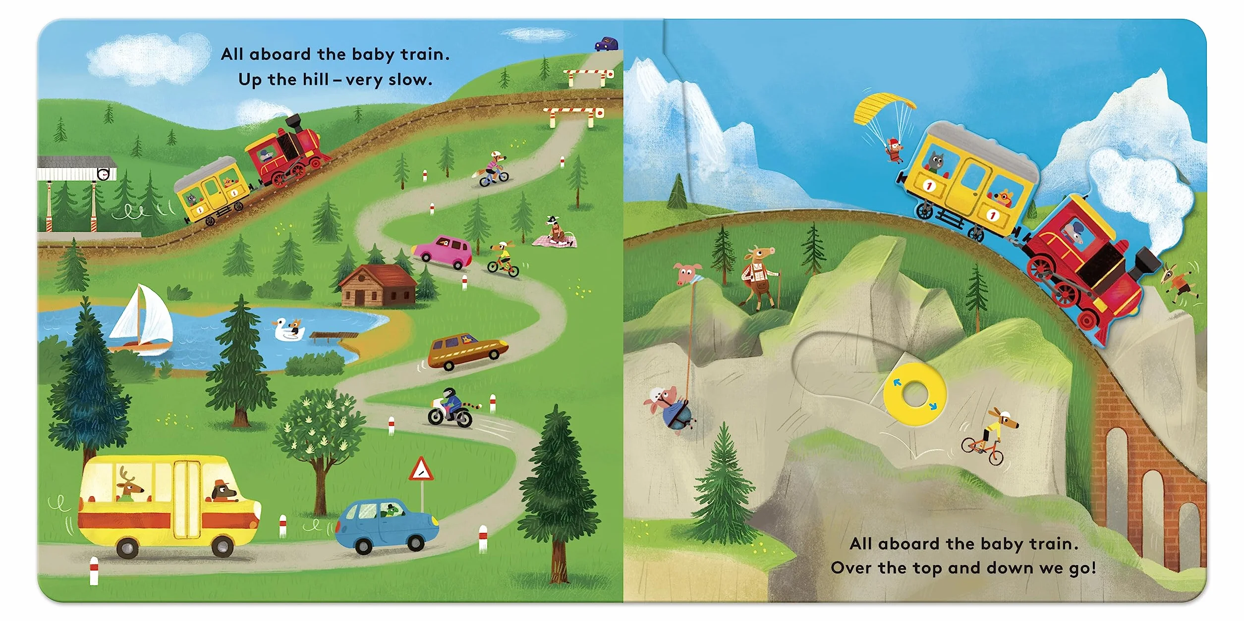 Baby on Board: Train: A Push, Pull, Slide Tab Book