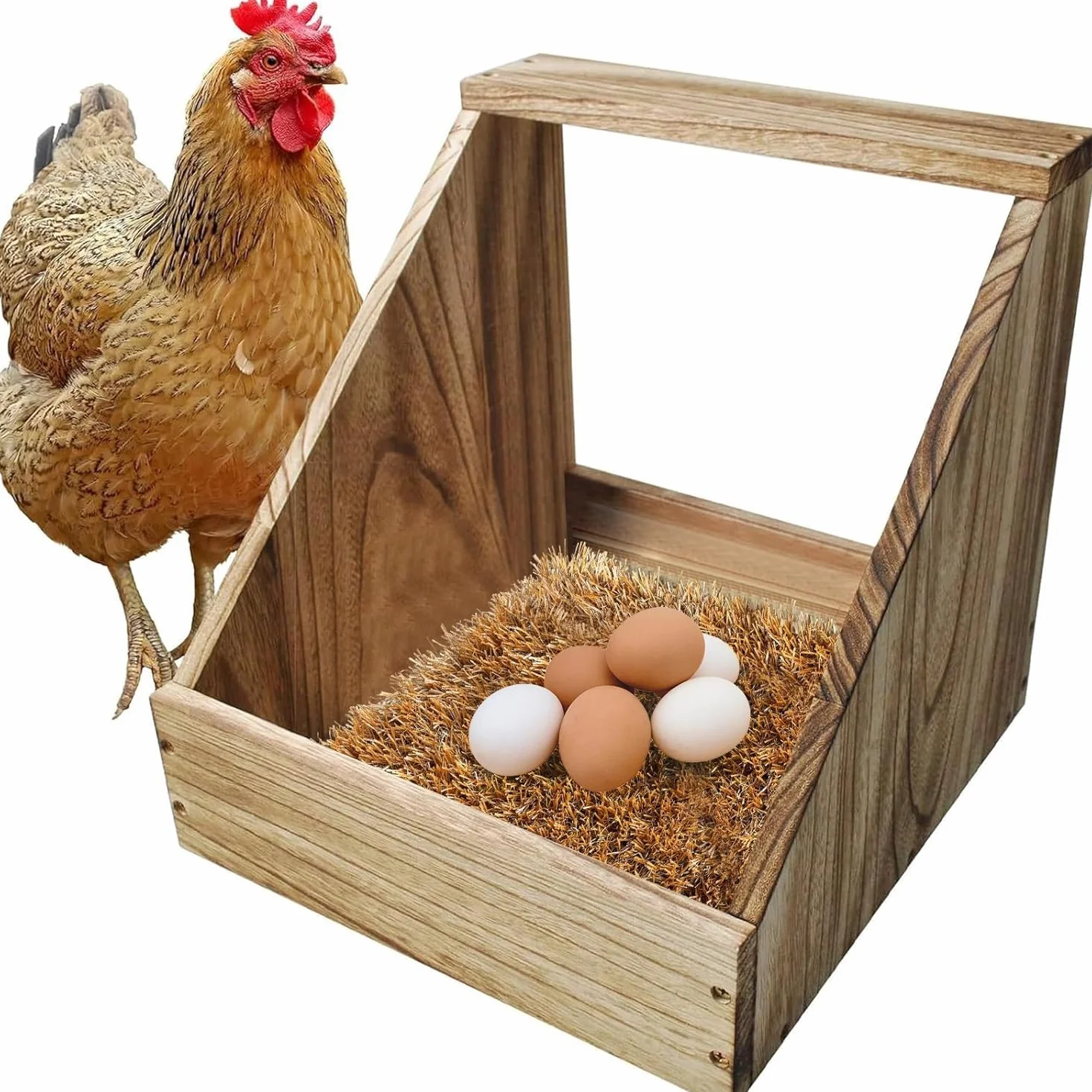 8 sztuk podkładek do gniazd dla kur, 12''x12', zmywalne symulowane trawy podkładki do gniazd kur, podkładki do gniazd drobiu do składania jaj, akcesoria do kurnika kur - jajka kur
