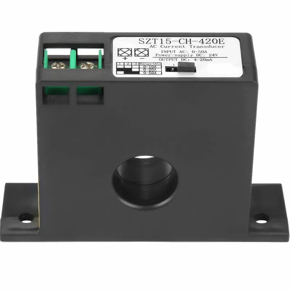 Przetwornik Prądu AC 4-20mA 0-50A SZT15-CH-420E Czujnik Transformator