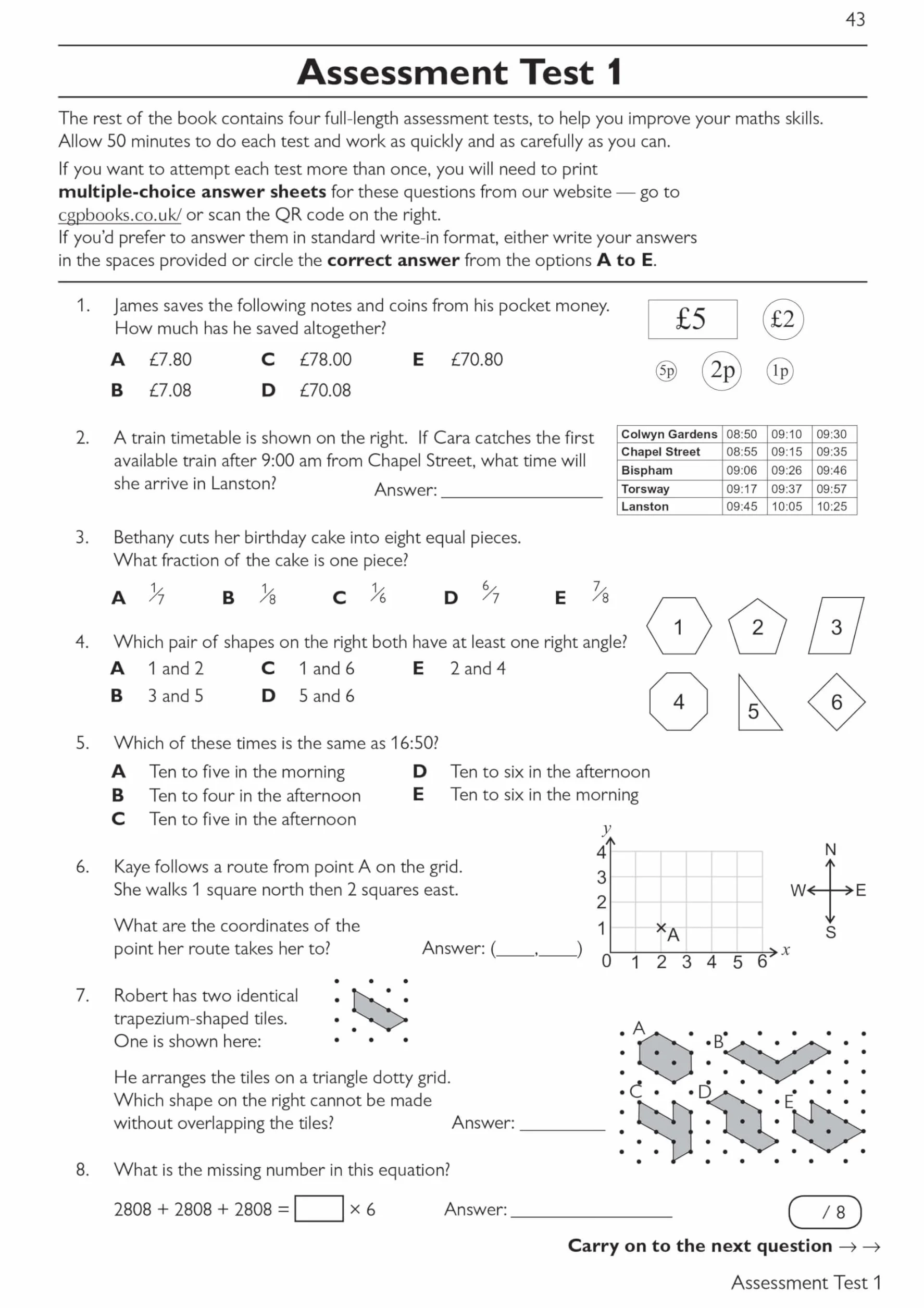 11+ GL Maths Practice Book & Assessment Tests - Ages 10-11 (with Online Edition)