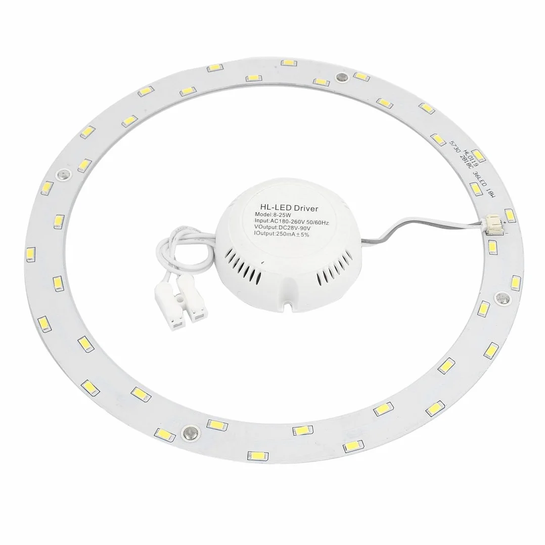 Aexit AC 180-260V 18W 36 Panel świetlny LED 5730 SMD Płytka do modernizacji pierścieniowej lampy sufitowej 6500-7000K(Plafonnier annulaire de modification de lampe de plafond annulaire AC 180-260 ν 18