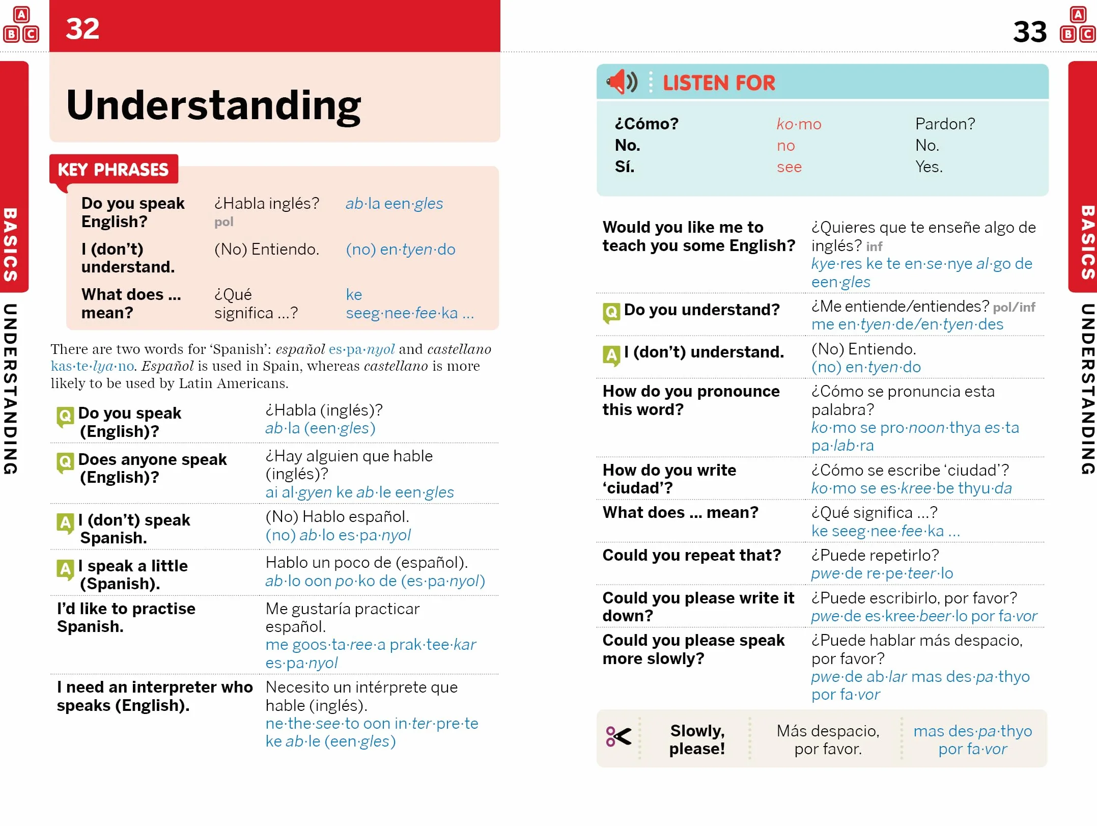Spanish Phrasebook & Dictionary 9ed - Anglais