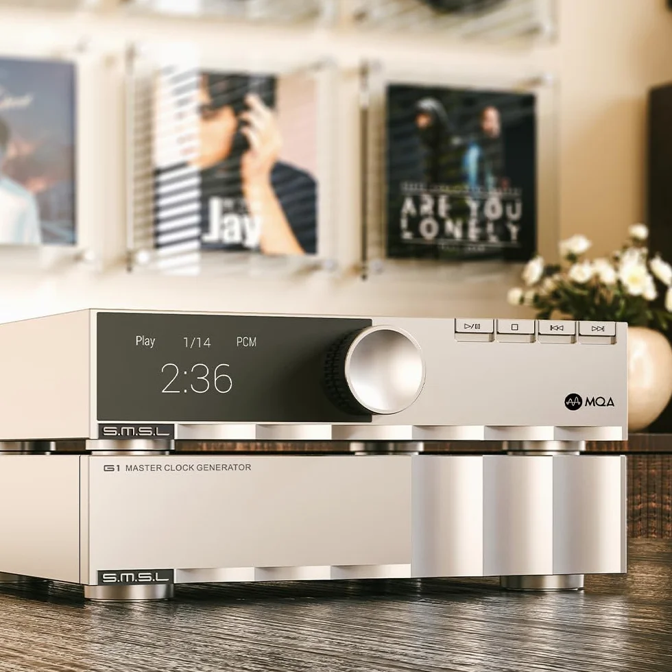 SMSL G1 Hi-Fi Audio zewnętrzny zegar główny OCXO, napęd wielokanałowy + liniowy zasilacz, poprawia jakość dźwięku dla odtwarzaczy/dekoderów