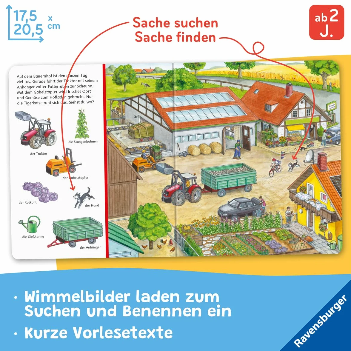 Sachen suchen: Auf dem Bauernhof - Wimmelbuch ab 2 Jahren