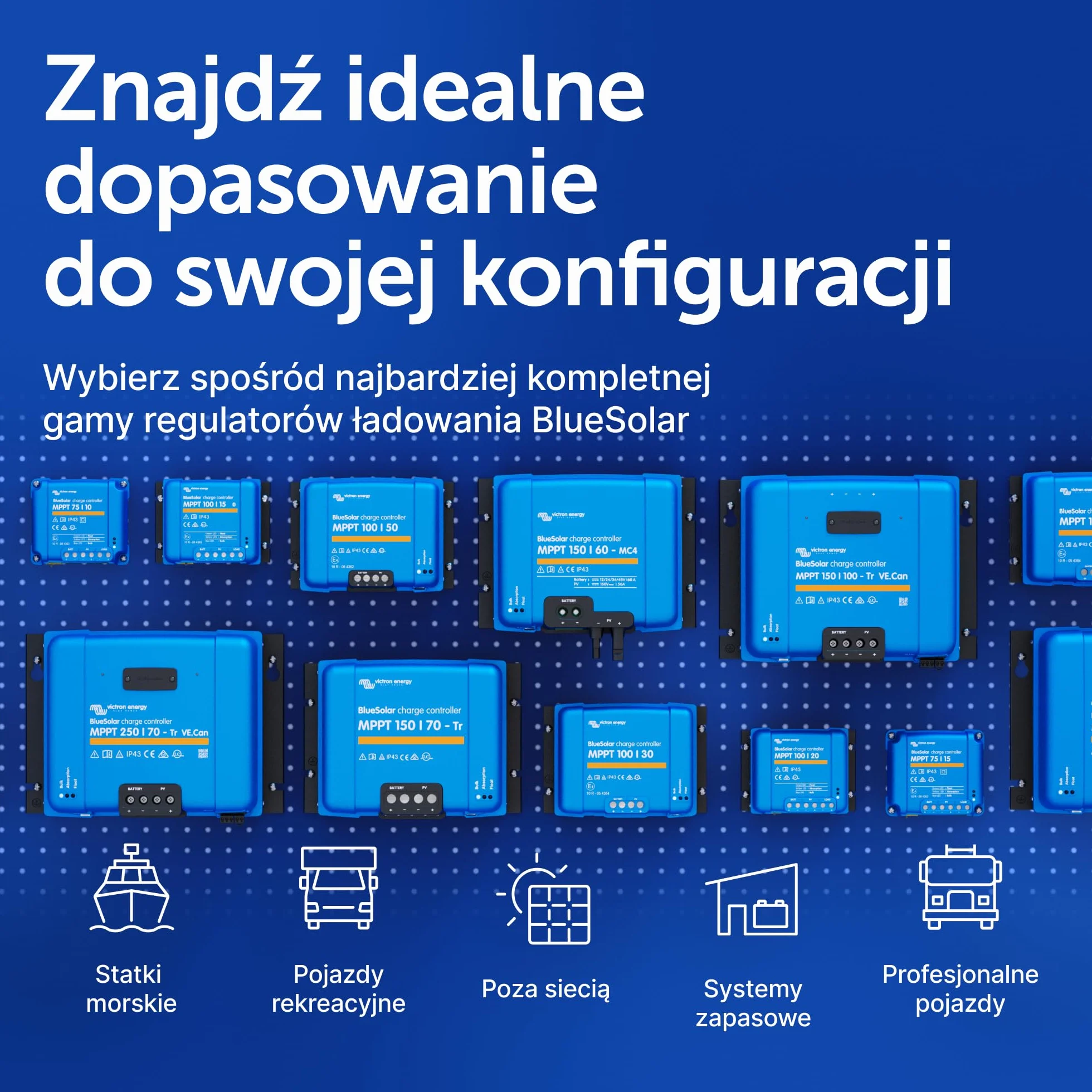 Victron Energy BlueSolar MPPT 75V 15 amp 12/24-Volt Kontroler Ładowania Słonecznego