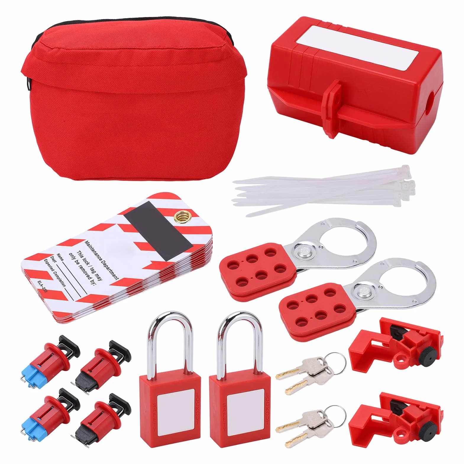 Zabezpieczenie Zasilania Elektrycznego Przerywacz Blokady Zestaw Tagout Kłódka Bezpieczeństwa Zestaw Zamków Loto do Przemysłowych Kłódek z Kluczem