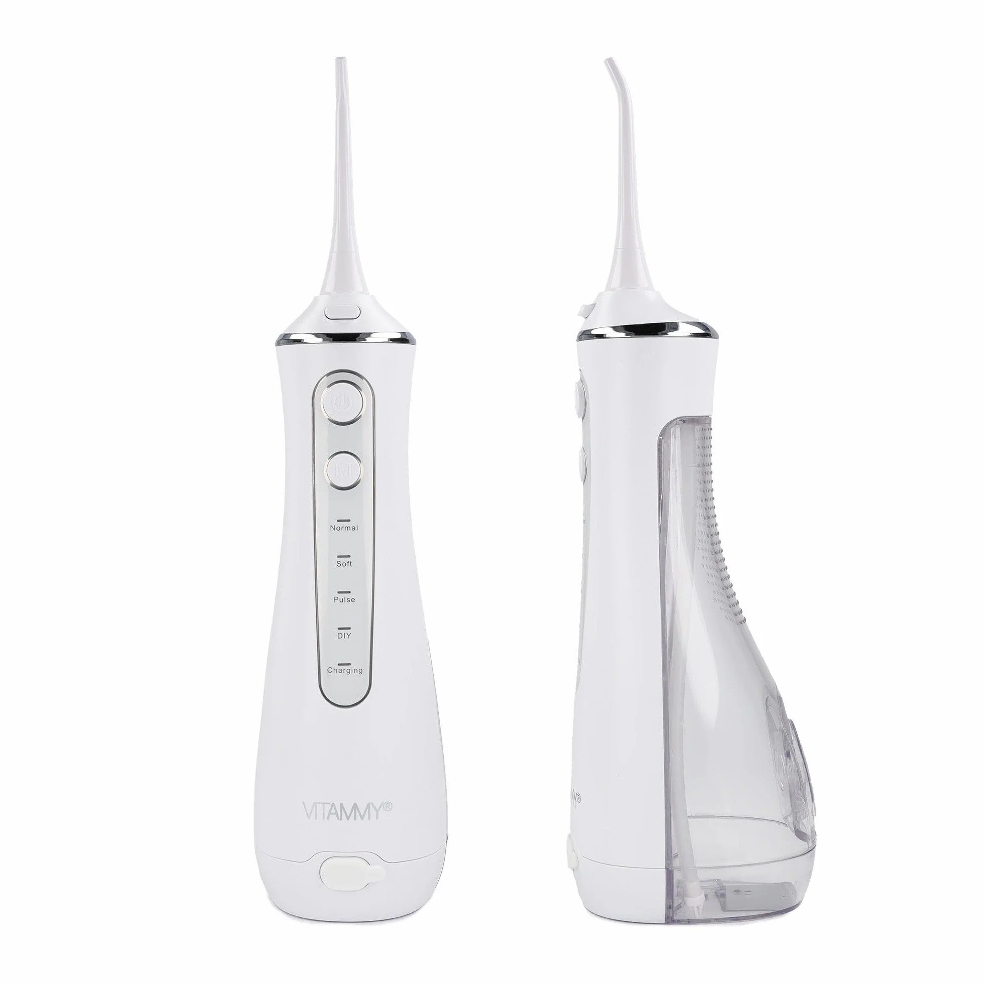 VITAMMY eJet Irygator Dentystyczny, Bezprzewodowy, 5 Końcówek, Ciśnienie 90 PSI, 200ml Zbiornik, Ładowanie USB, IPX7 Wodoszczelny