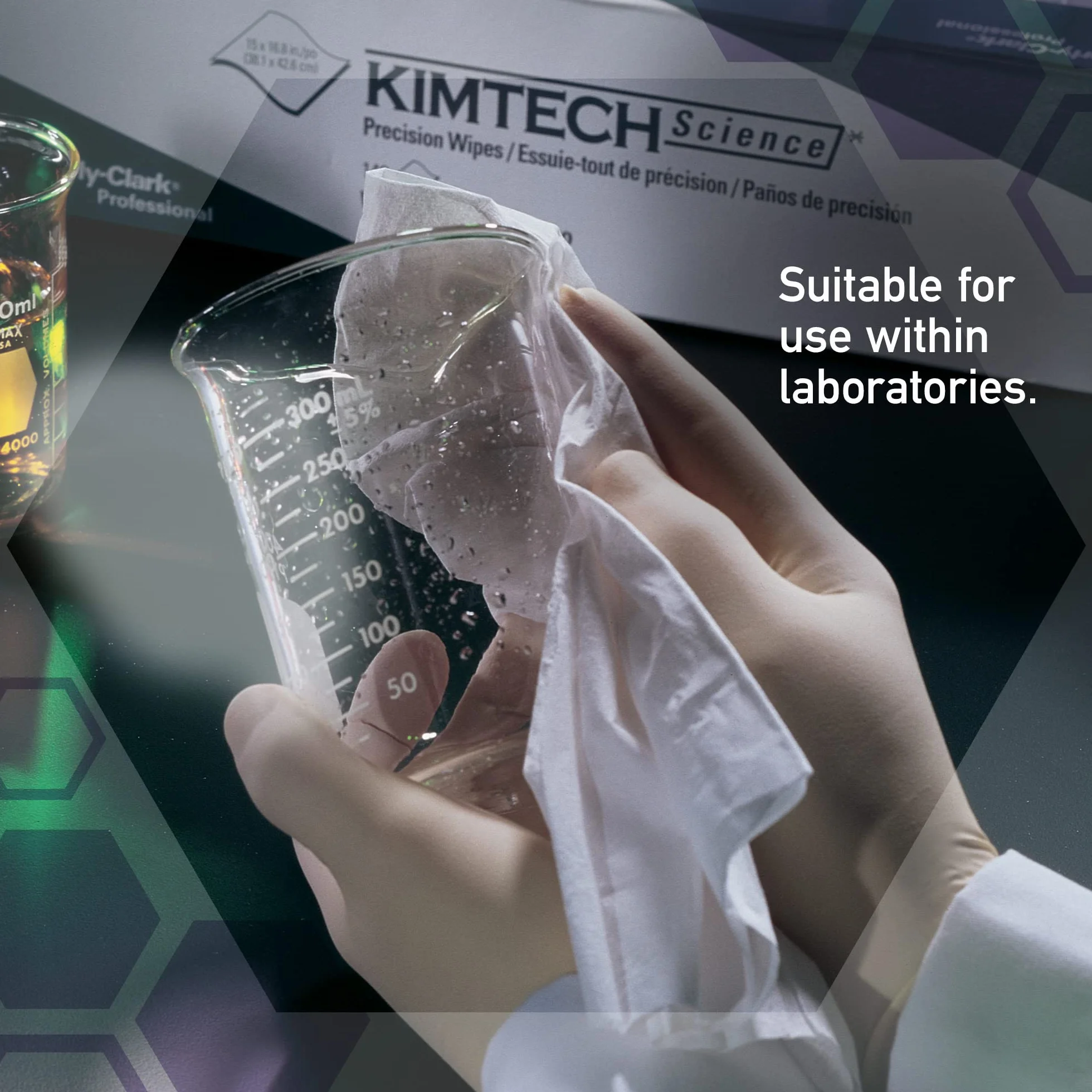 Ścierki Kimtech Science Precision 7557 — 24 kartony x 100 arkuszy, 2-warstwowe, białe