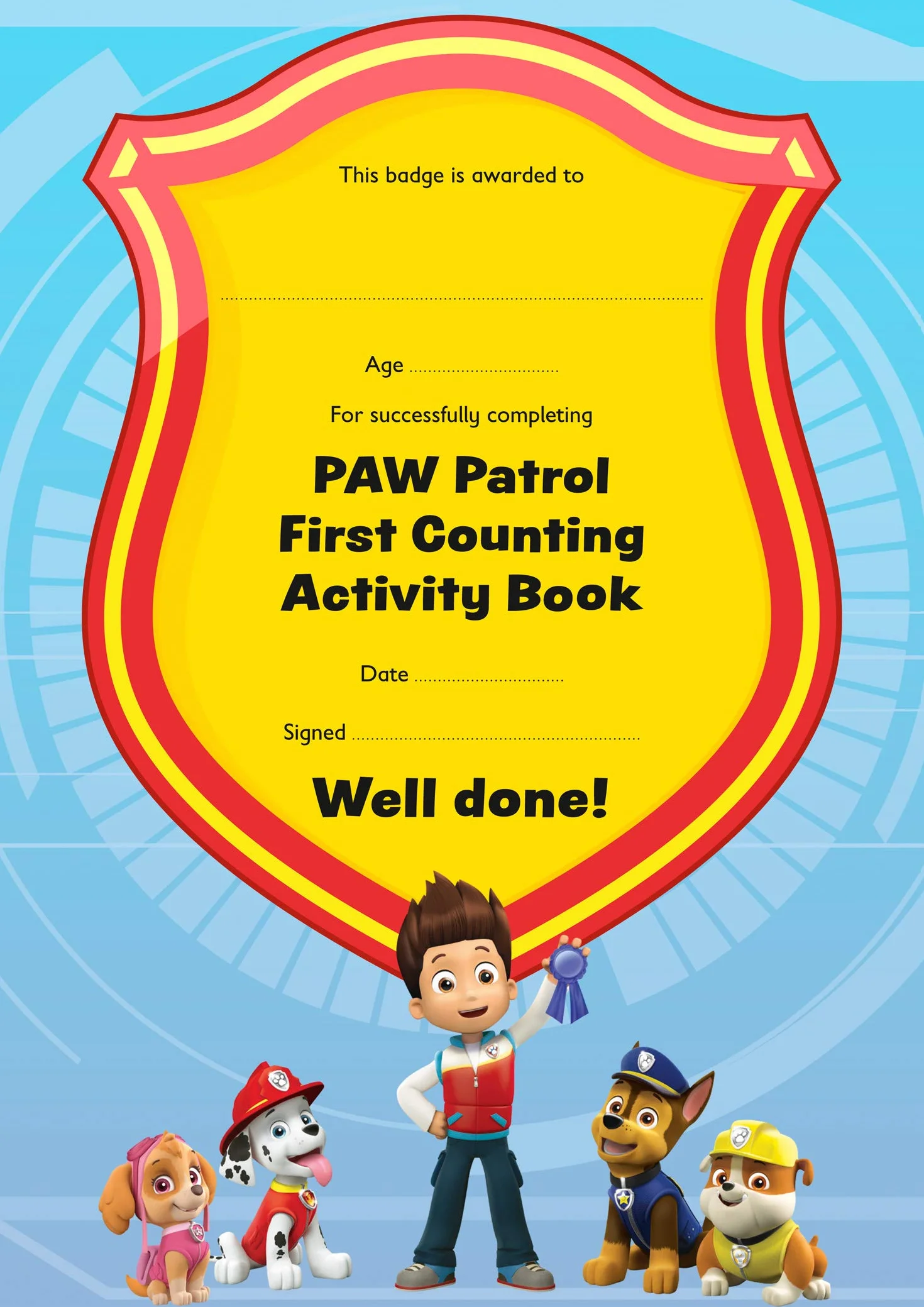 PAW Patrol First Counting Activity Book: Have fun learning to read, write and count with the PAW Patrol pups
