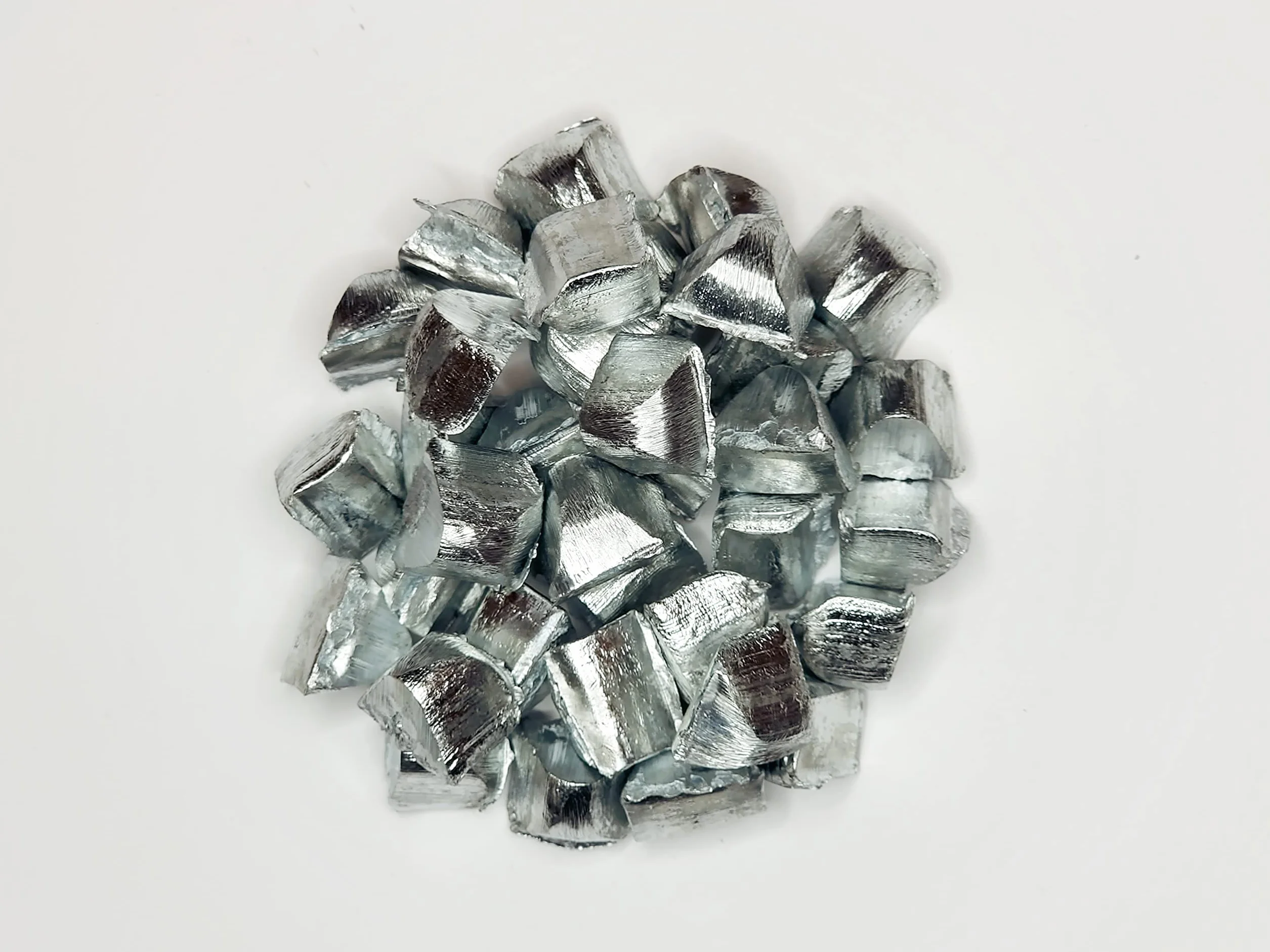 Cynk Zn99,995. Czysty cynk w kawałkach pelletu, 1 kg, cynk bez cyny