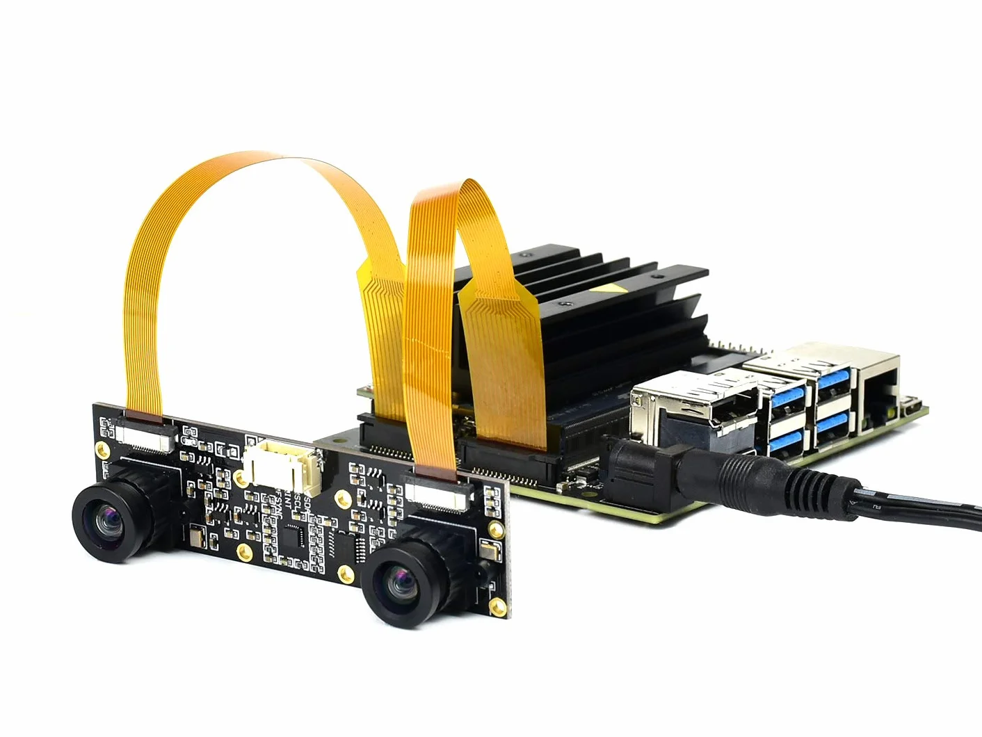 Waveshare IMX219-83 Stereo Camera 8MP Binocular Camera Module Stereo Vision Depth Vision Applicable for Jetson Nano Developer Kit B01 and Raspberry Pi CM3/CM3+ Expansion Board