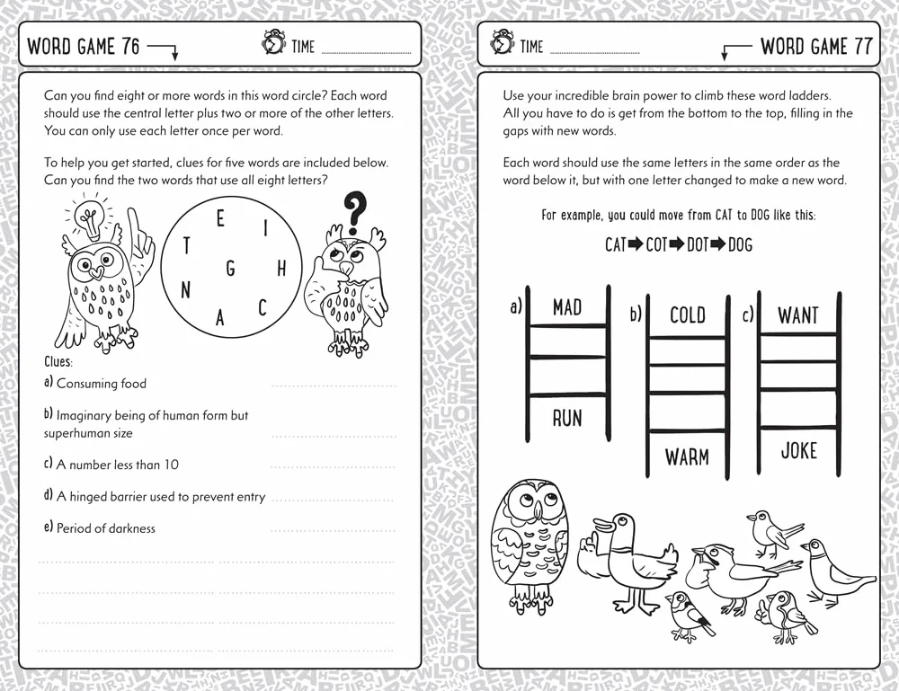 Word Games for Clever Kids: 8: More Than 100 Puzzles to Exercise Your Mind