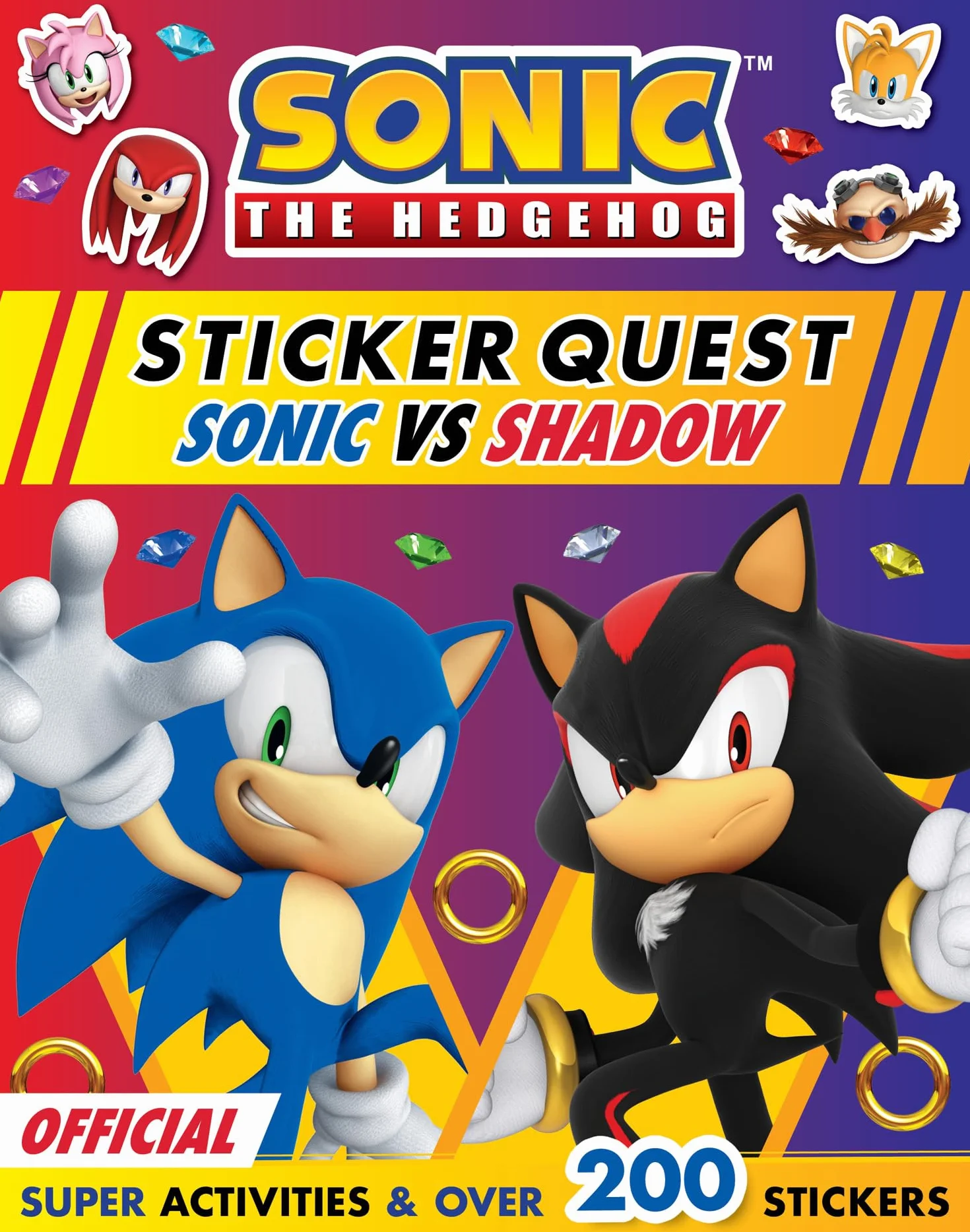 Sonic the Hedgehog Sticker Quest: Sonic vs Shadow: Sticker Activity Book packed with puzzles and over 200 stickers! Perfect for fans of the games, movies and TV shows