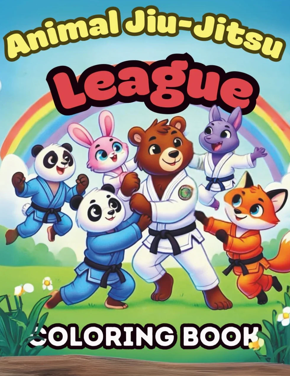 Animal Jiu-Jitsu League Coloring Book: 48 Martial Arts Coloring Pages with Cute Animal Fighters – For Kids Ages 4–8
