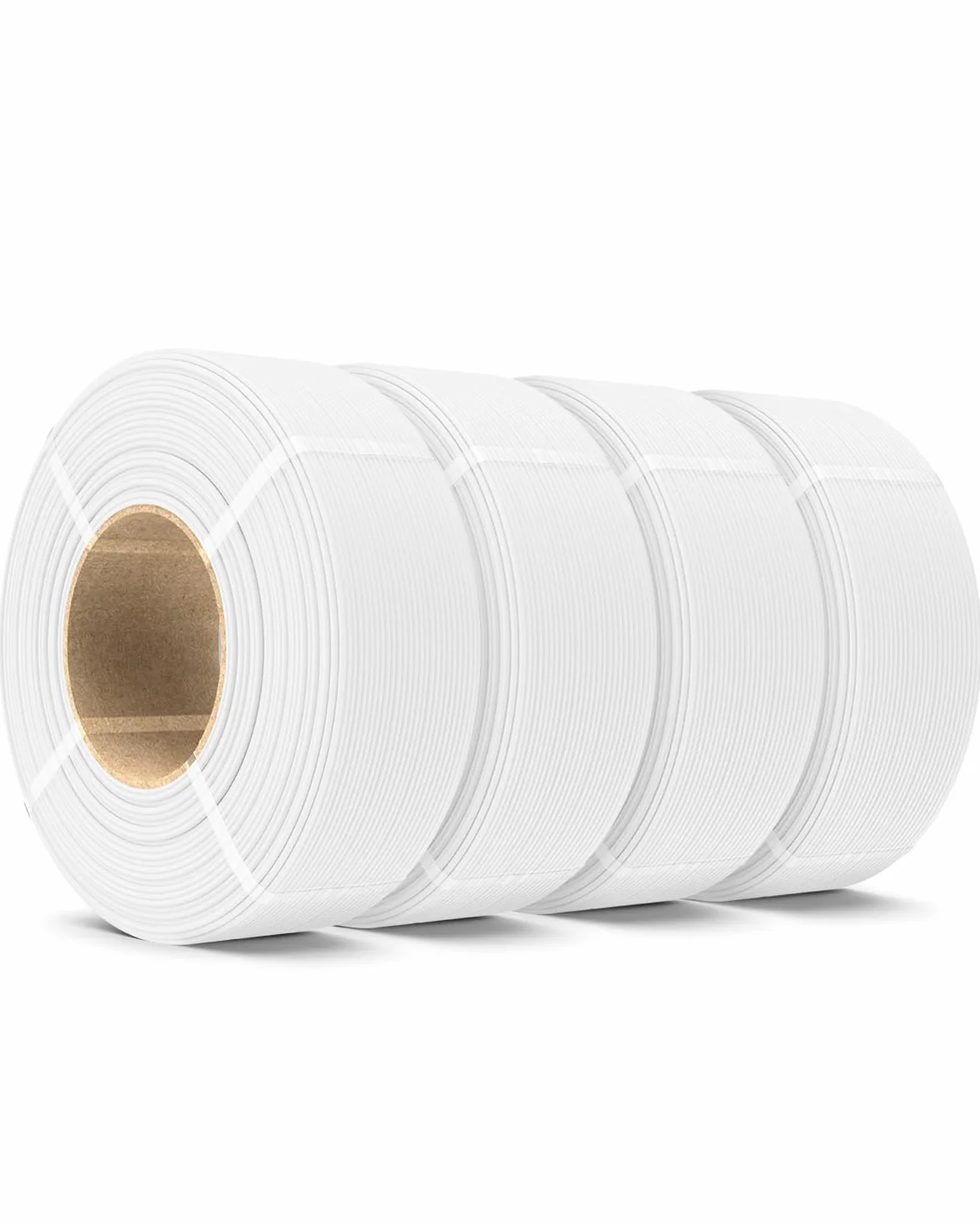 SUNLU PLA matowy filament 1,75 mm, 4 kg, filament PLA do drukarki 3D, biały matowy, bez cewki PLA, matowy wkład do wielokrotnego użytku szpul, kompatybilny z drukarką filamentu Bambu Lab, 4 rolki 1 kg