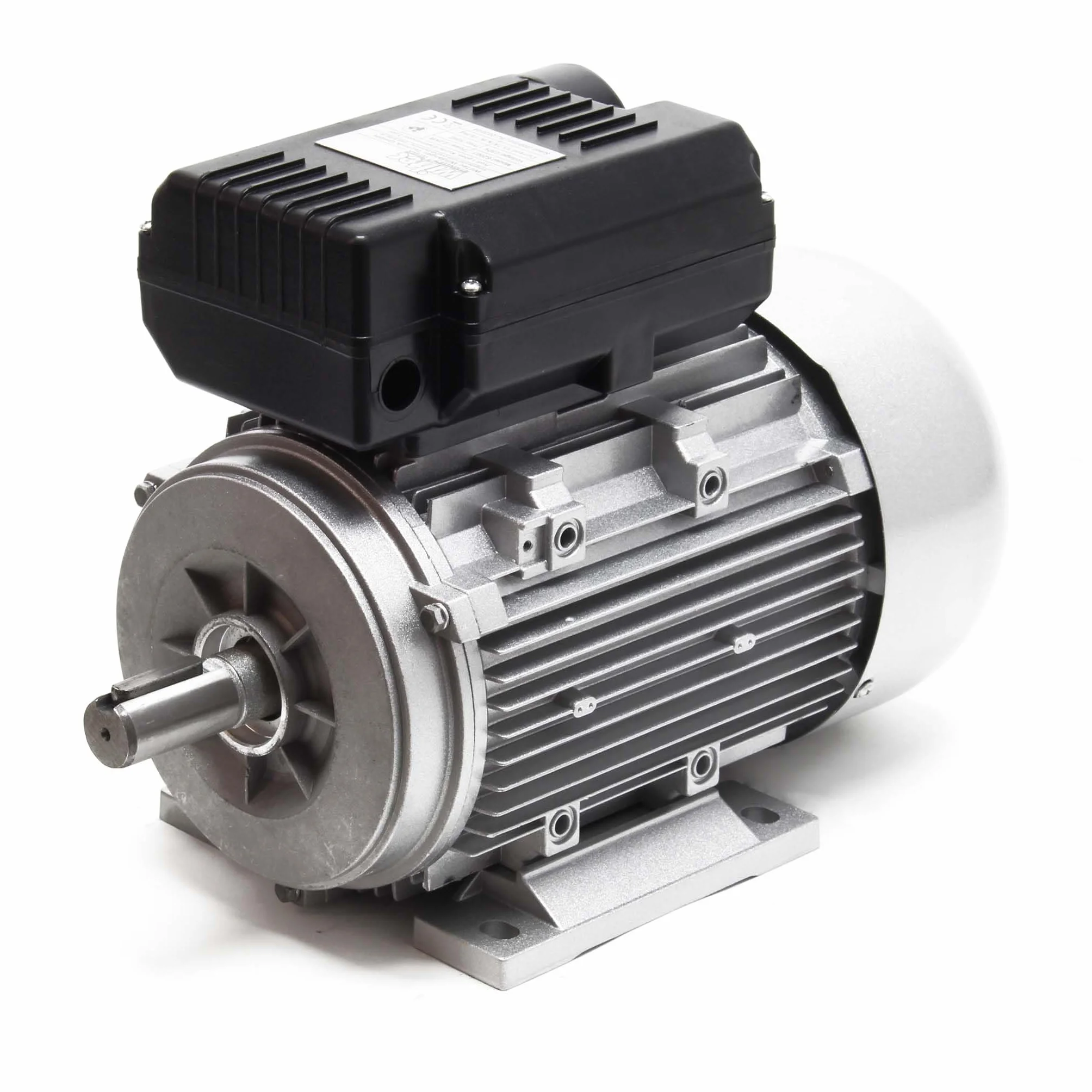 Wiltec Silnik elektryczny jednofazowy 2-biegowy 230 V 1,5 kW (2 KM) z kondensatorem startowym IP55 2850 obr/min. z aluminium