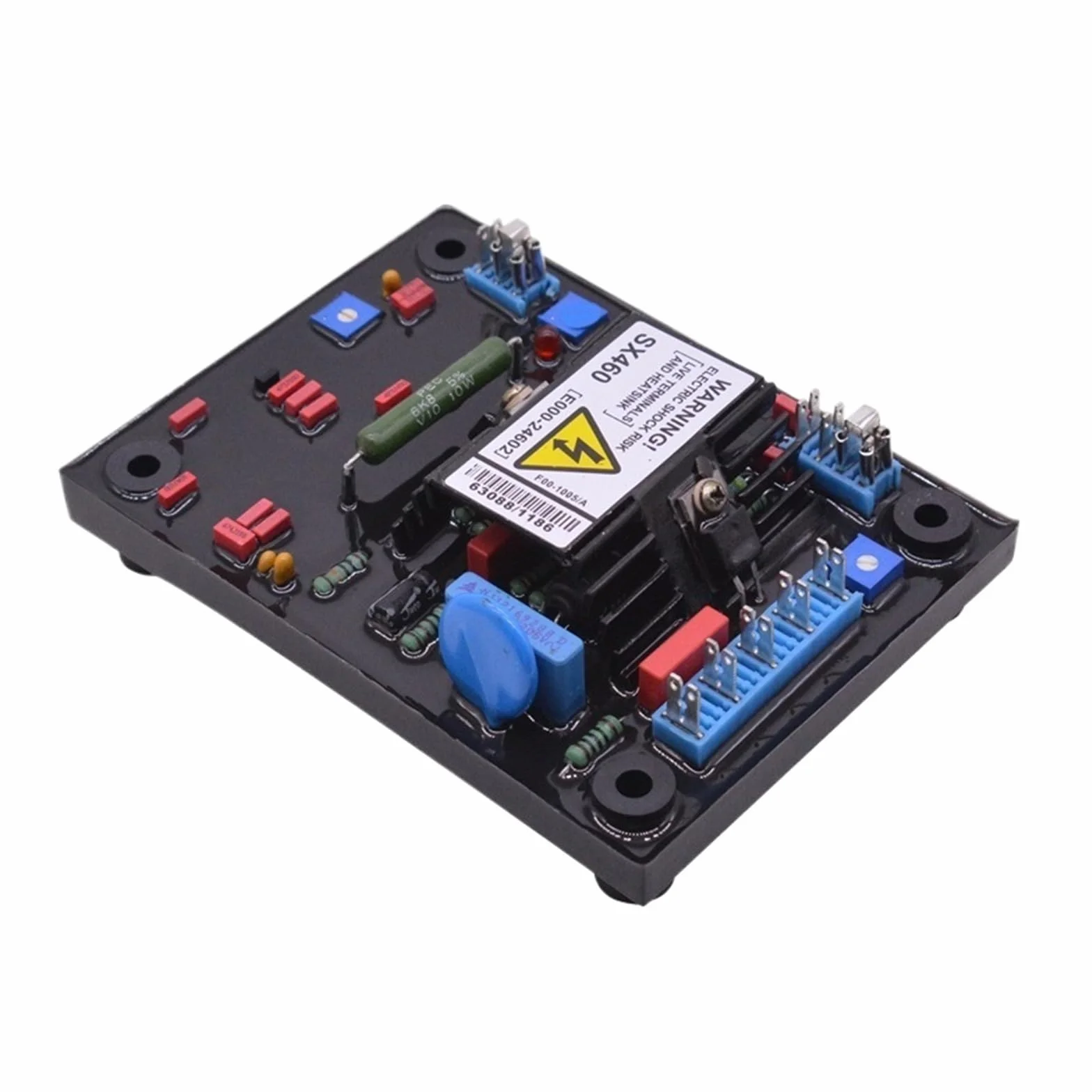 1 szt. AVR SX460 Automatyczny regulator napięcia do bezszczotkowego generatora kondensatora czerwony