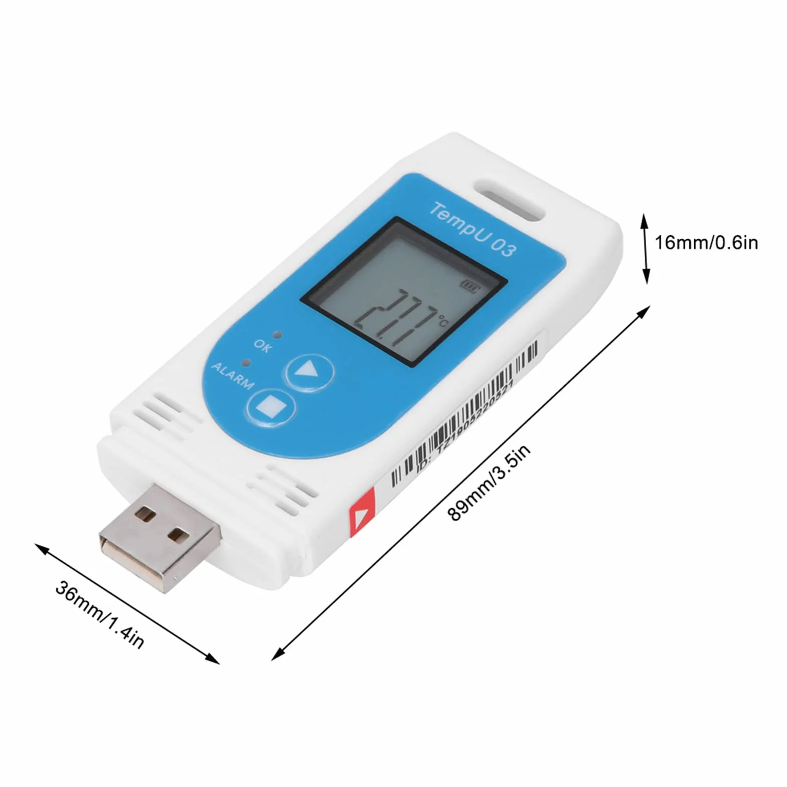 PDF GSP rejestrator temperatury i wilgotności USB standardowy rejestrator danych do zimnego łańcucha z pojemnością danych 32000 dla przemysłu