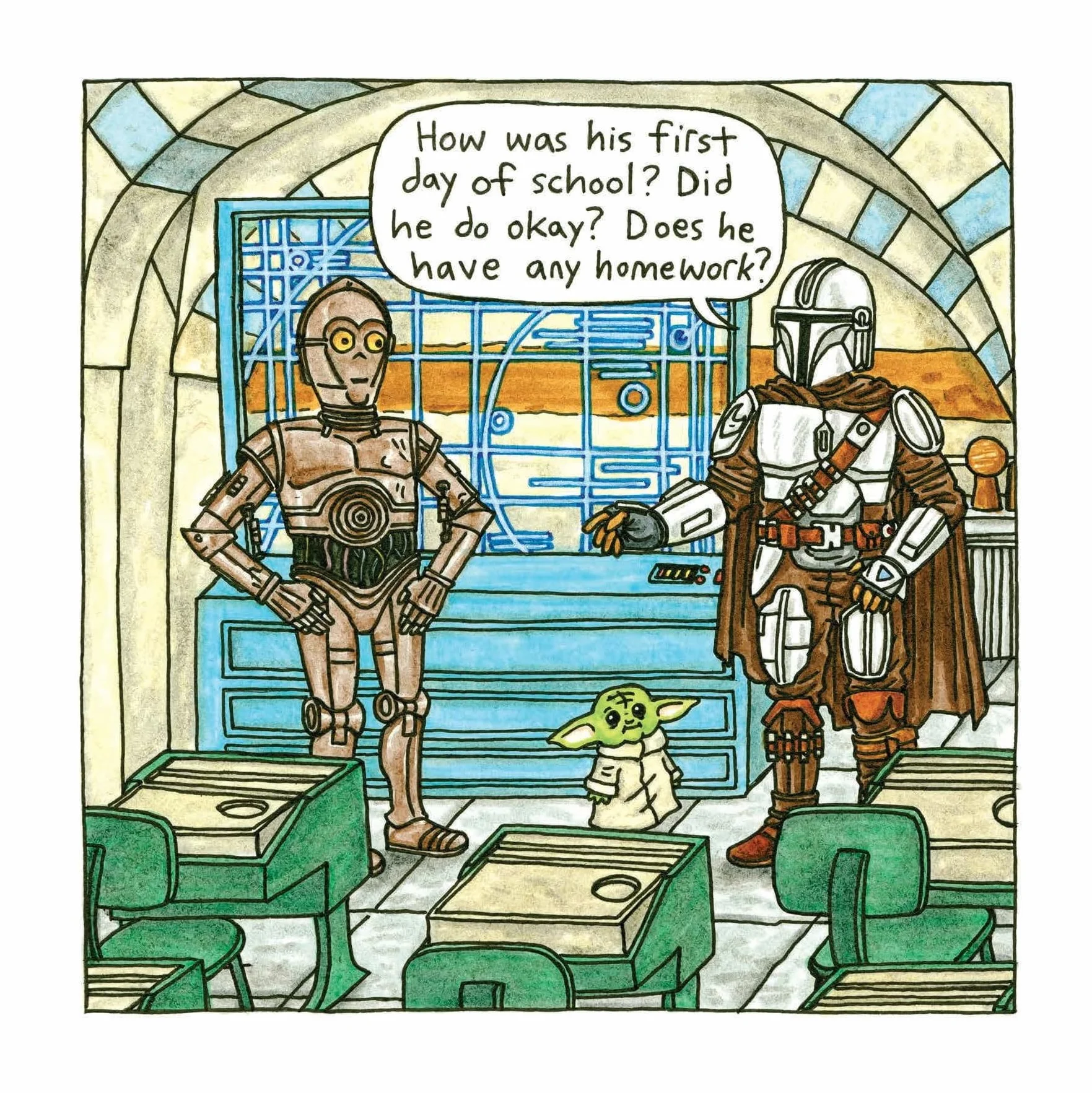 Star Wars The Mandalorian and Child 2026 Wall Calendar