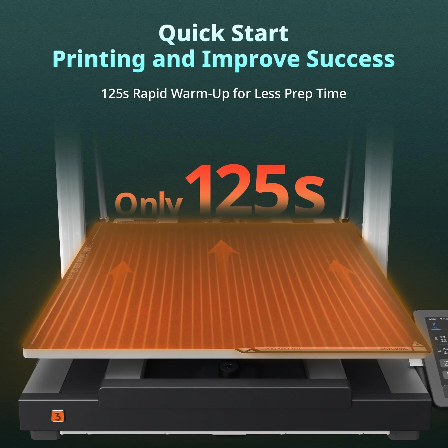 Anycubic Kobra 3 Max Combo drukarka 3D, wielokolorowa, suszenie filamentu podczas druku, szybkie drukowanie 600 mm/s, w pełni automatyczna kalibracja, inteligentne drukowanie