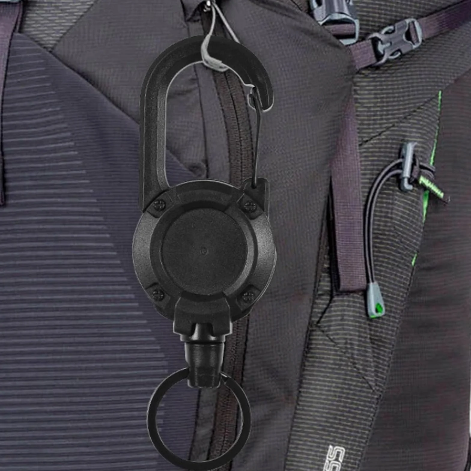 Lifting Sling Chain Wytrzymały, chowany karabinek z breloczkiem do kluczy, mocna stalowa klamra do liny, do użytku na zewnątrz Lifting Chain(A1)