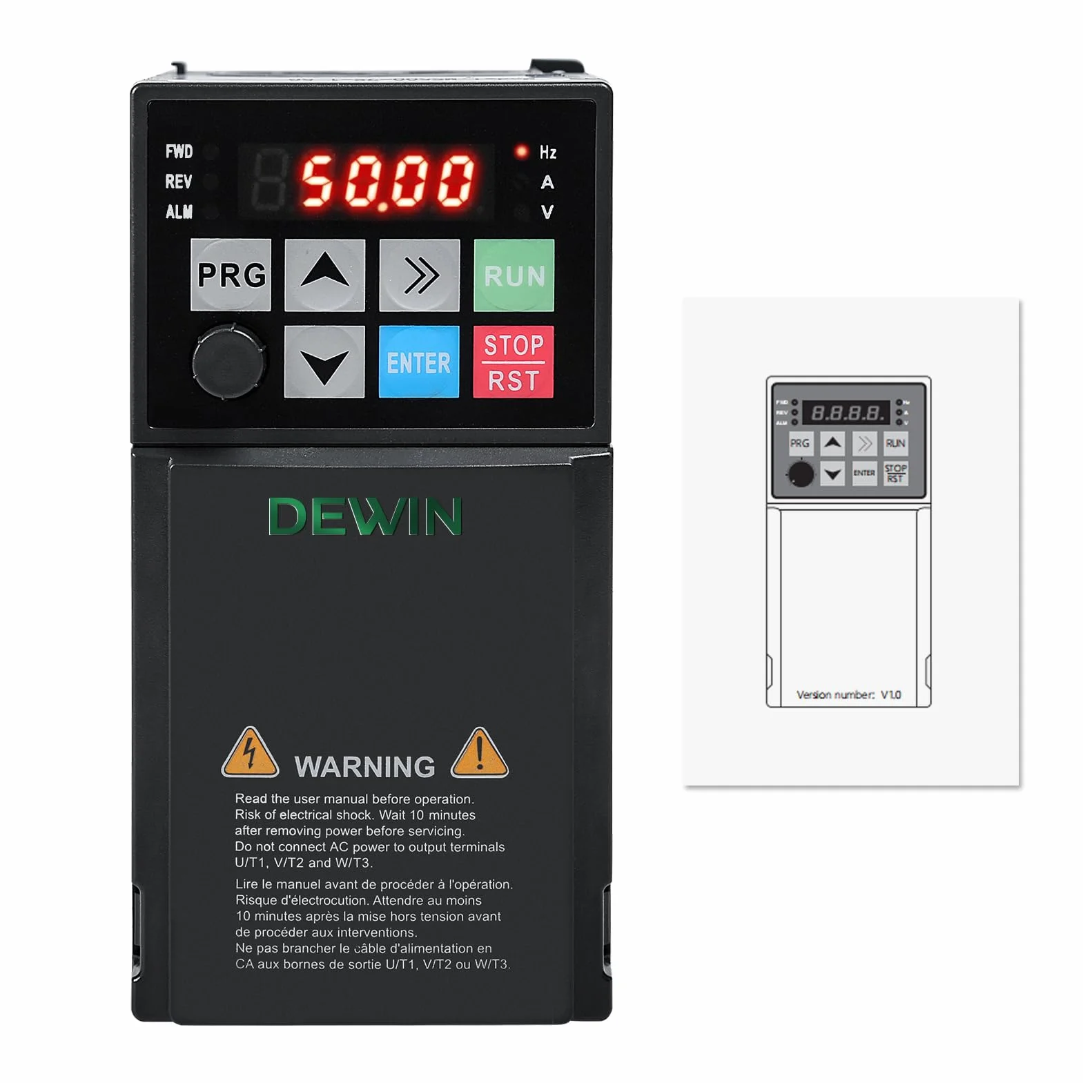 DEWIN przetwornica częstotliwości, wejście 1-fazowe 3-fazowe wyjście VFD przetwornica częstotliwości regulator prędkości silnika 2,2 kW 220 V