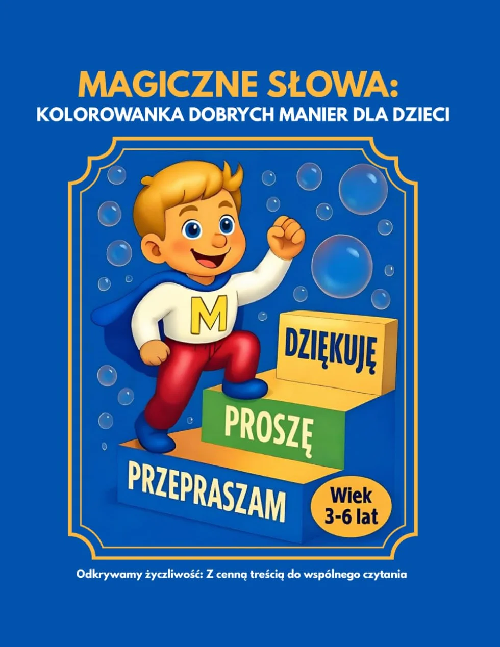 MAGICZNE SŁOWA: KOLOROWANKA DOBRYCH MANIER DLA DZIECI