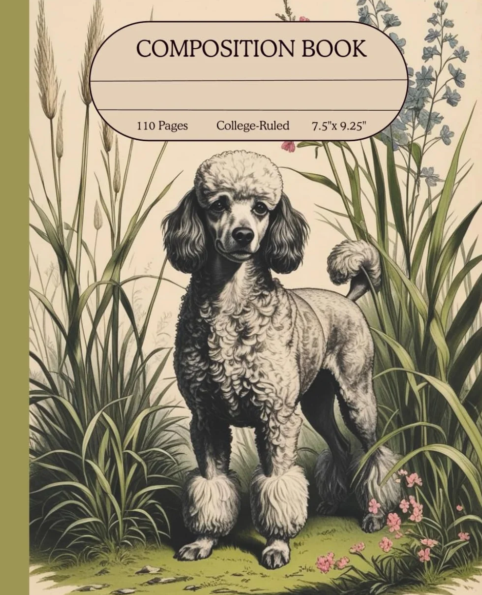 Composition Notebook for Student | College Ruled | School Notes | Journal | Vintage Dog illustration | Gift for Student: Vintage Illustration Aesthetic College Ruled Notebook for Students