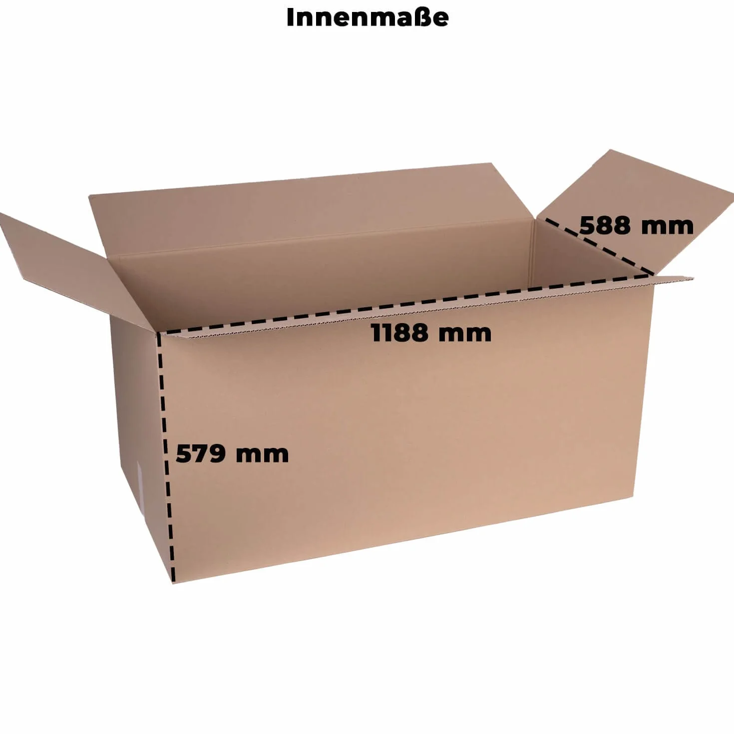 Karton wysyłkowy składany 1200 x 600 x 600 mm brązowy z tektury falistej
